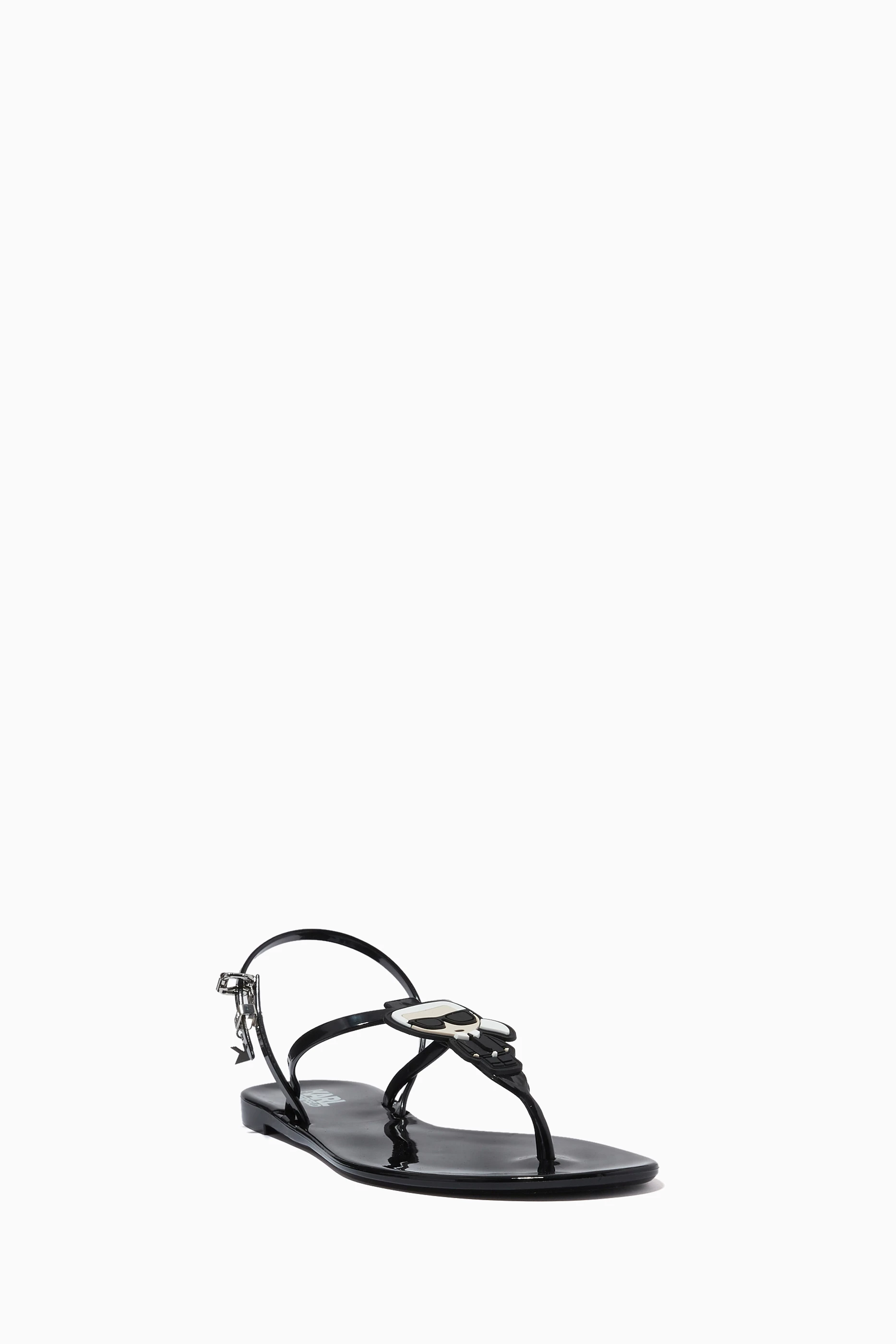 Buy KARL LAGERFELD Black Jelly Karl Ikonic Sling Sandals in Rubber For Women Online Ounass Saudi