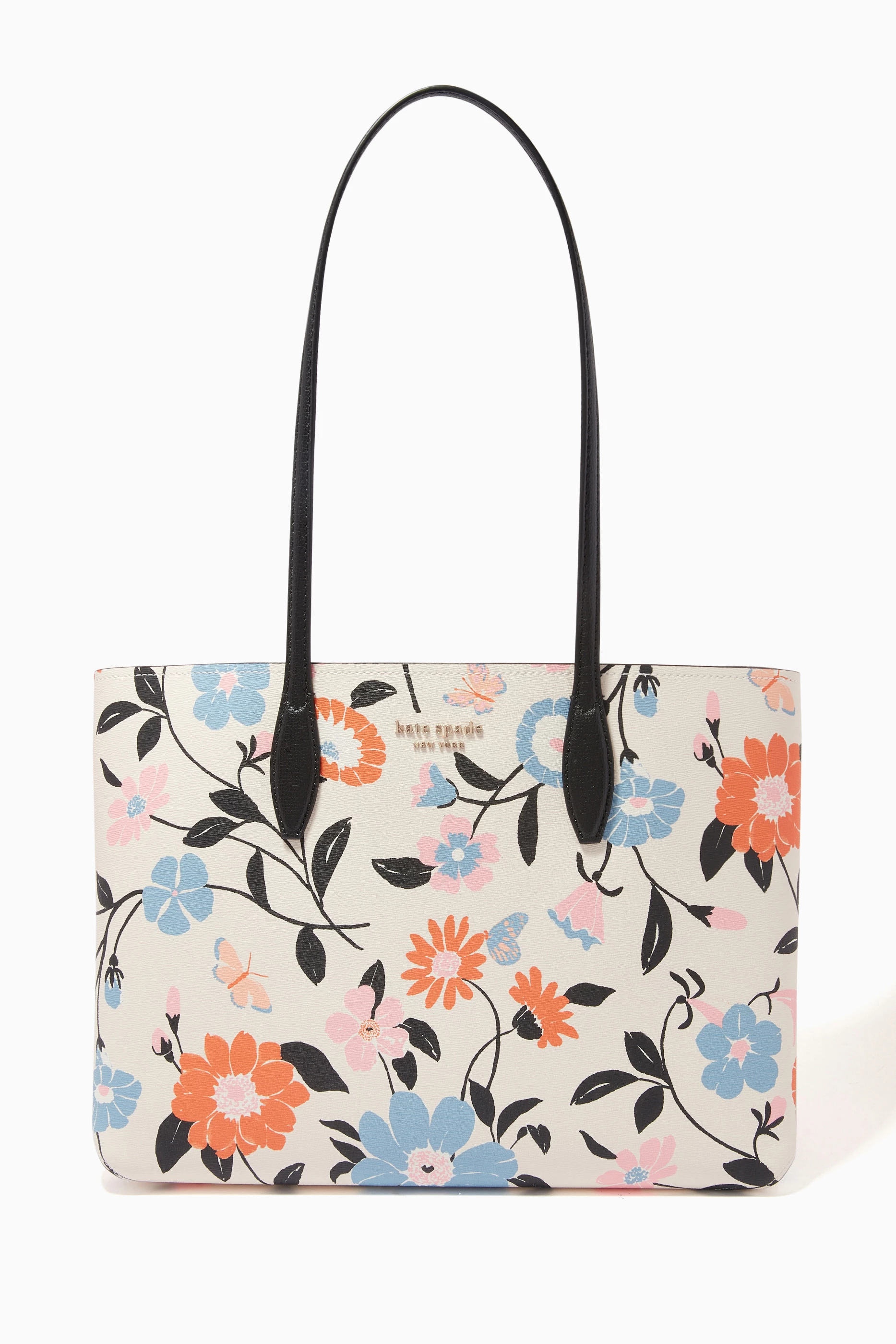 Kate spade floral tote bag deals