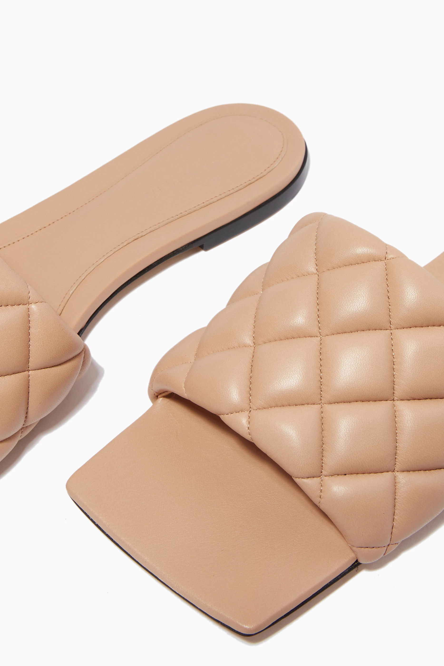 Neutral flat sandals shop