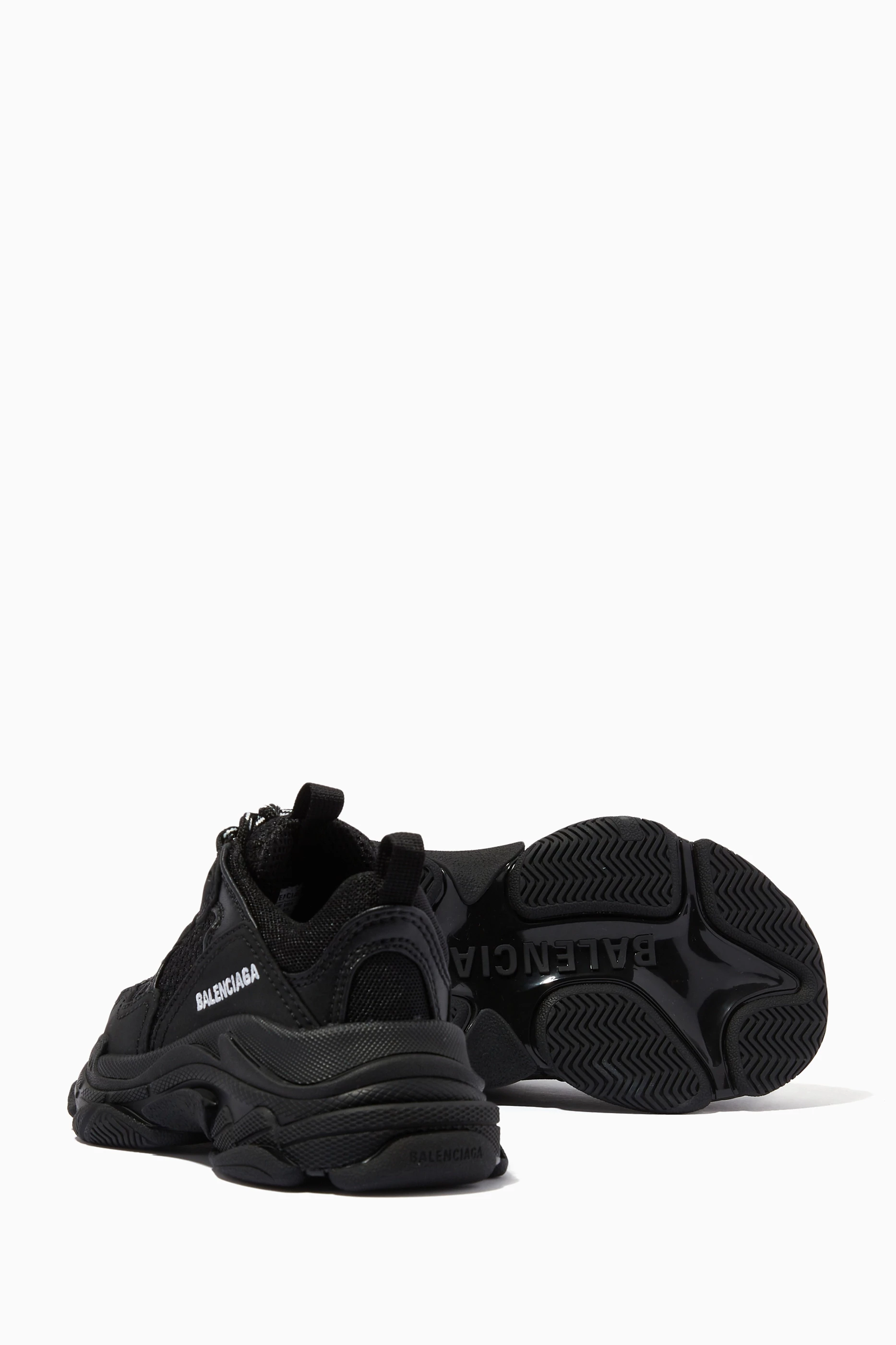 Balenciaga black triple s trainers top