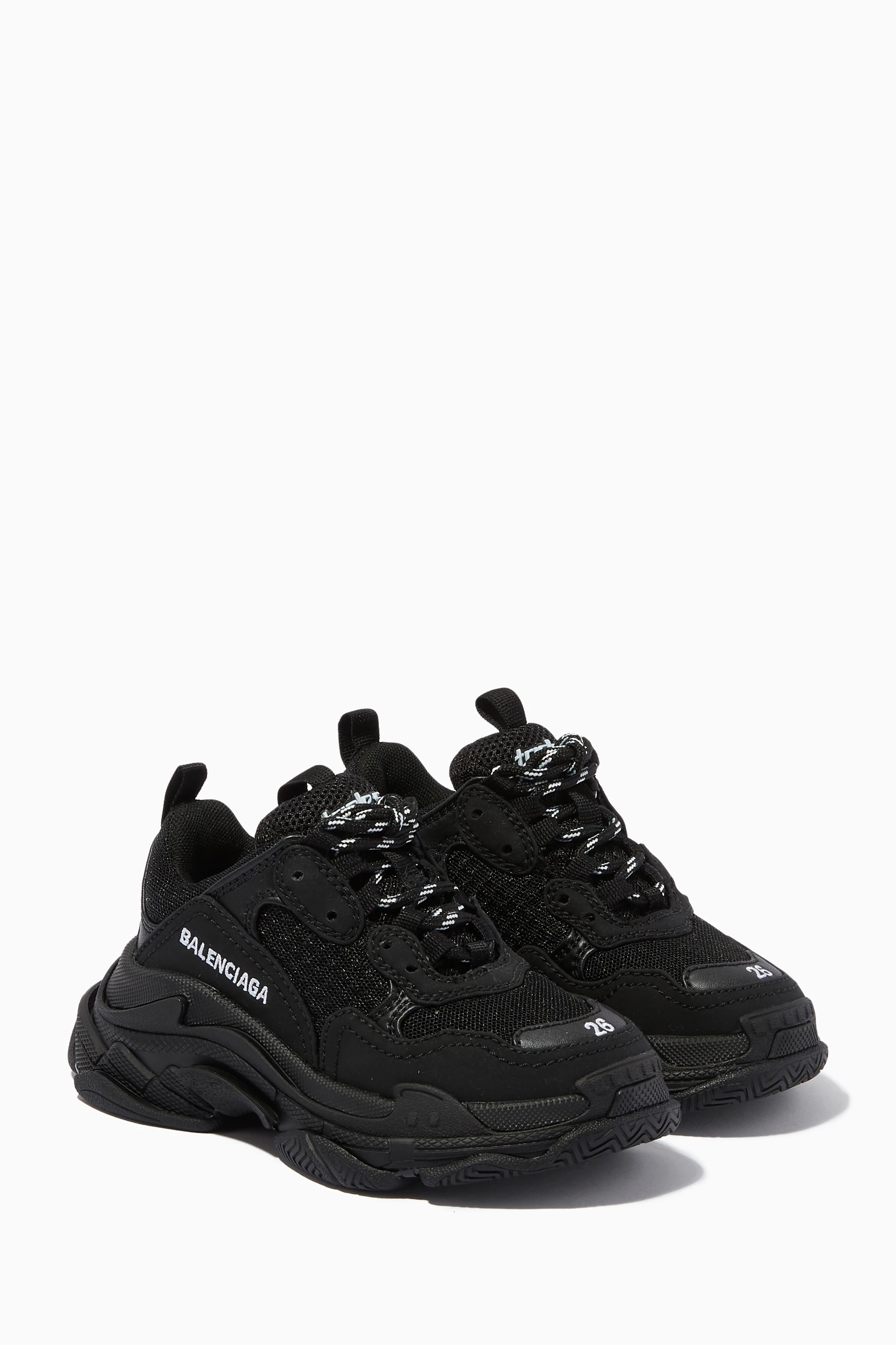 Buy Balenciaga Black Triple S Trainers in Double Foam Mesh For UNISEX Online Ounass Saudi