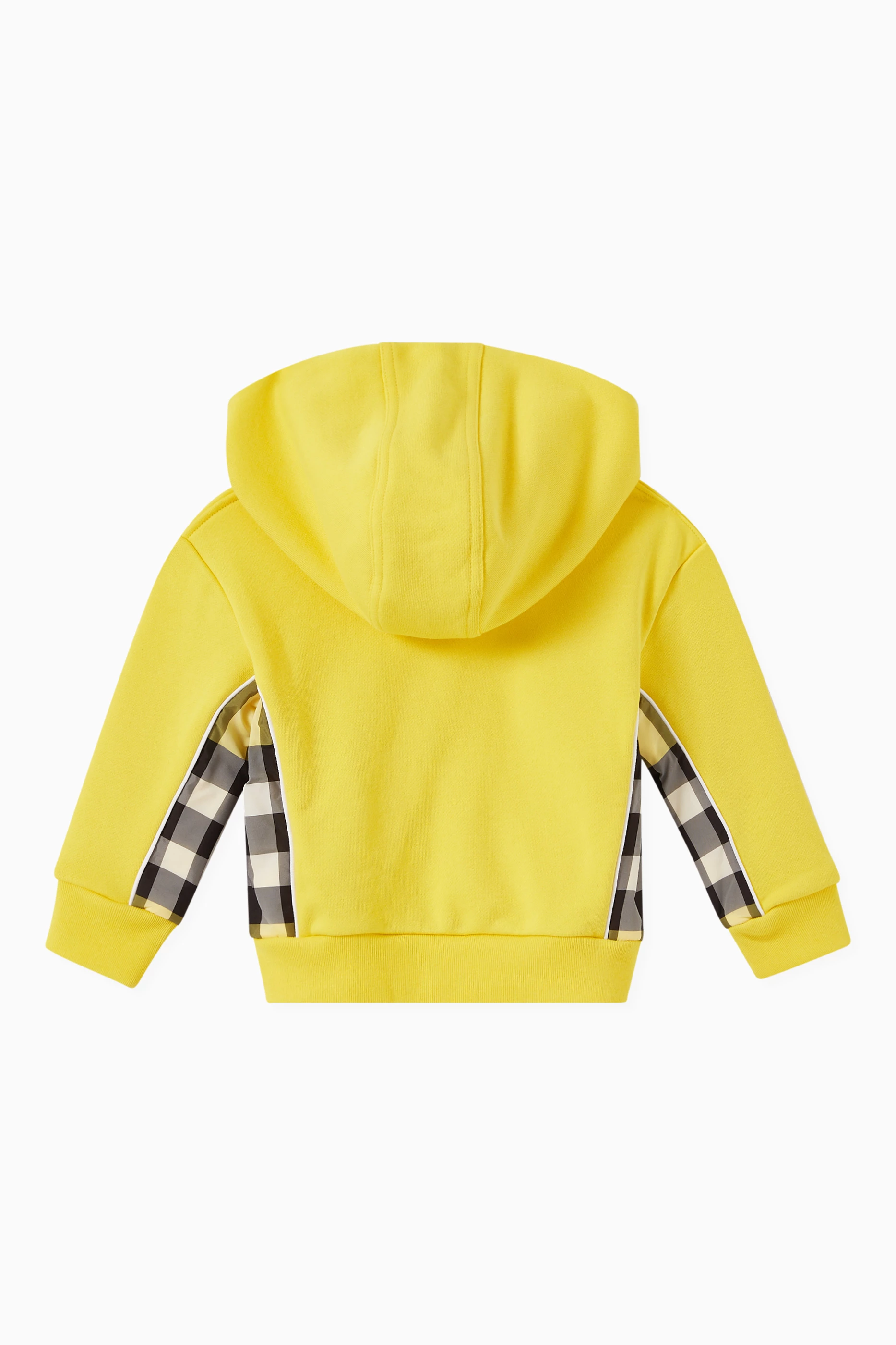 Buy Burberry Yellow Check Panel Graham Hoodie in Cotton For Baby Boys Online Ounass Saudi