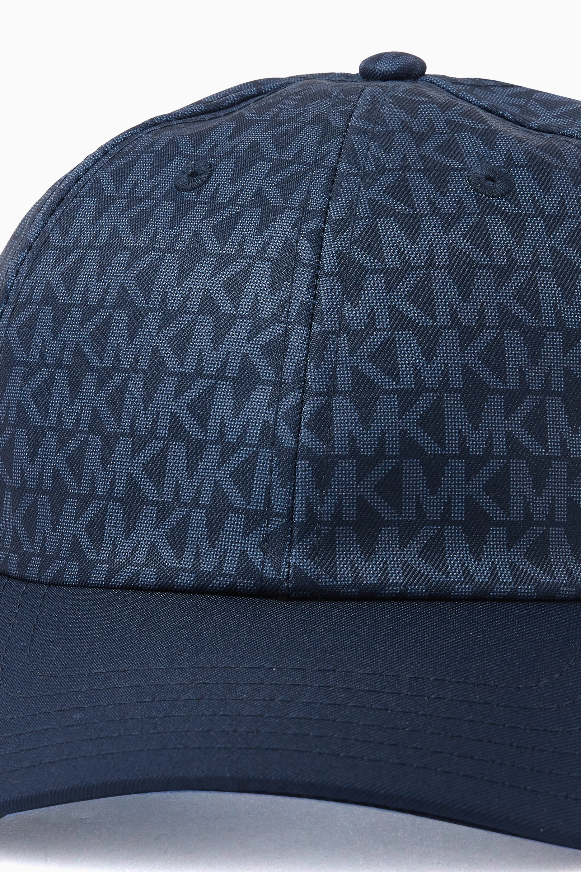 Buy Michael Kors Blue MK Signature Monogram Baseball Hat in 