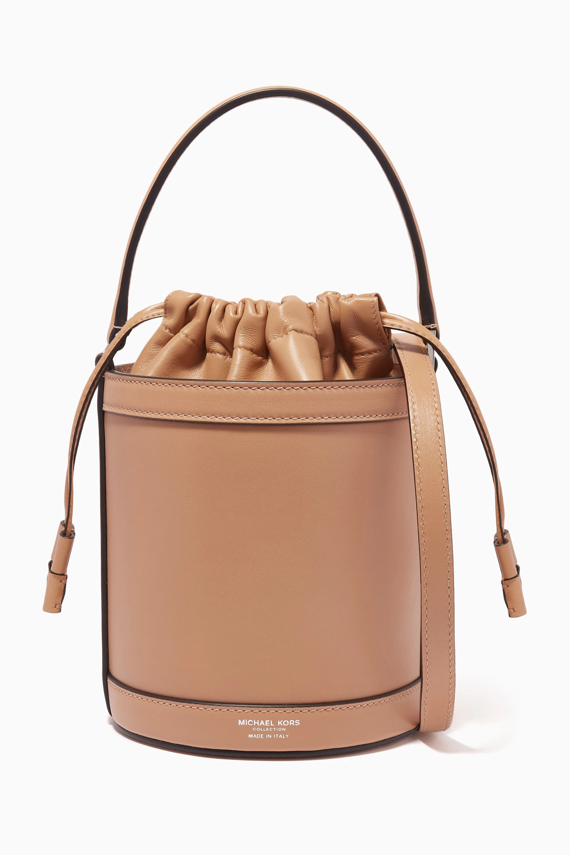 Buy Michael Kors Collection Brown Audrey Medium Bucket Bag in