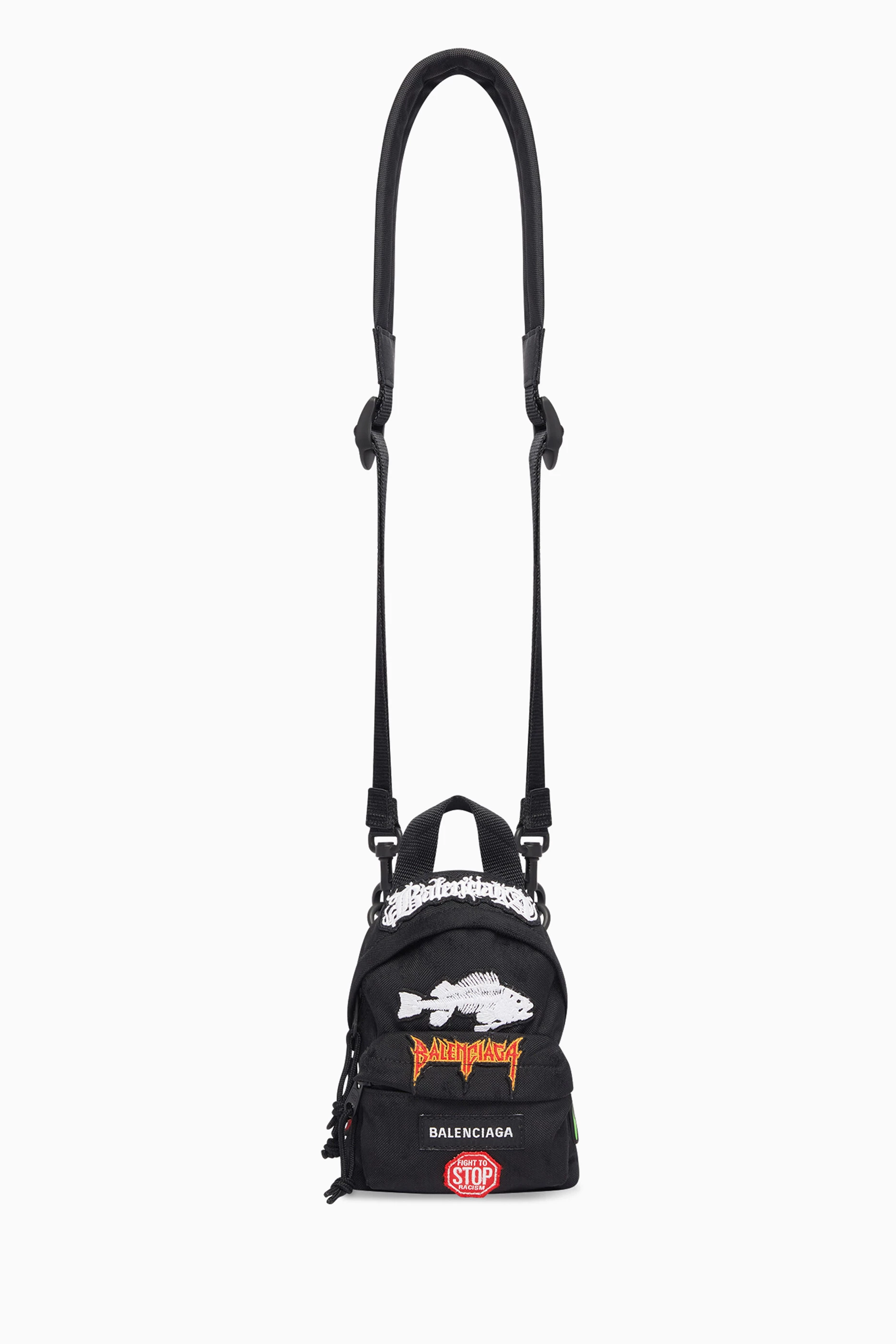 Buy Balenciaga Black Explorer Mini Backpack in Nylon For Men Online Ounass Saudi