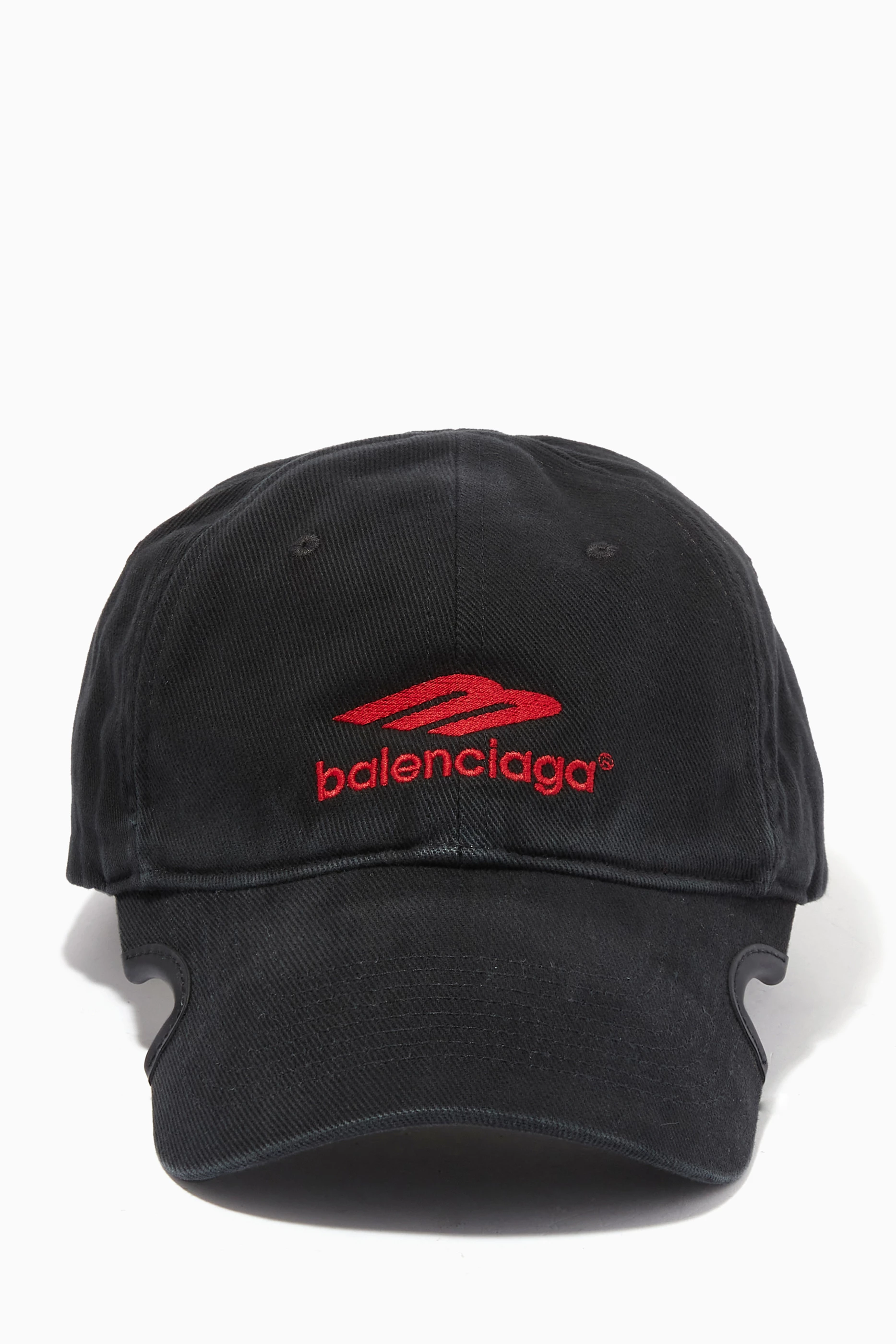 Buy Balenciaga Black 3B Sports Icon Cap in Cotton Drill For Men 