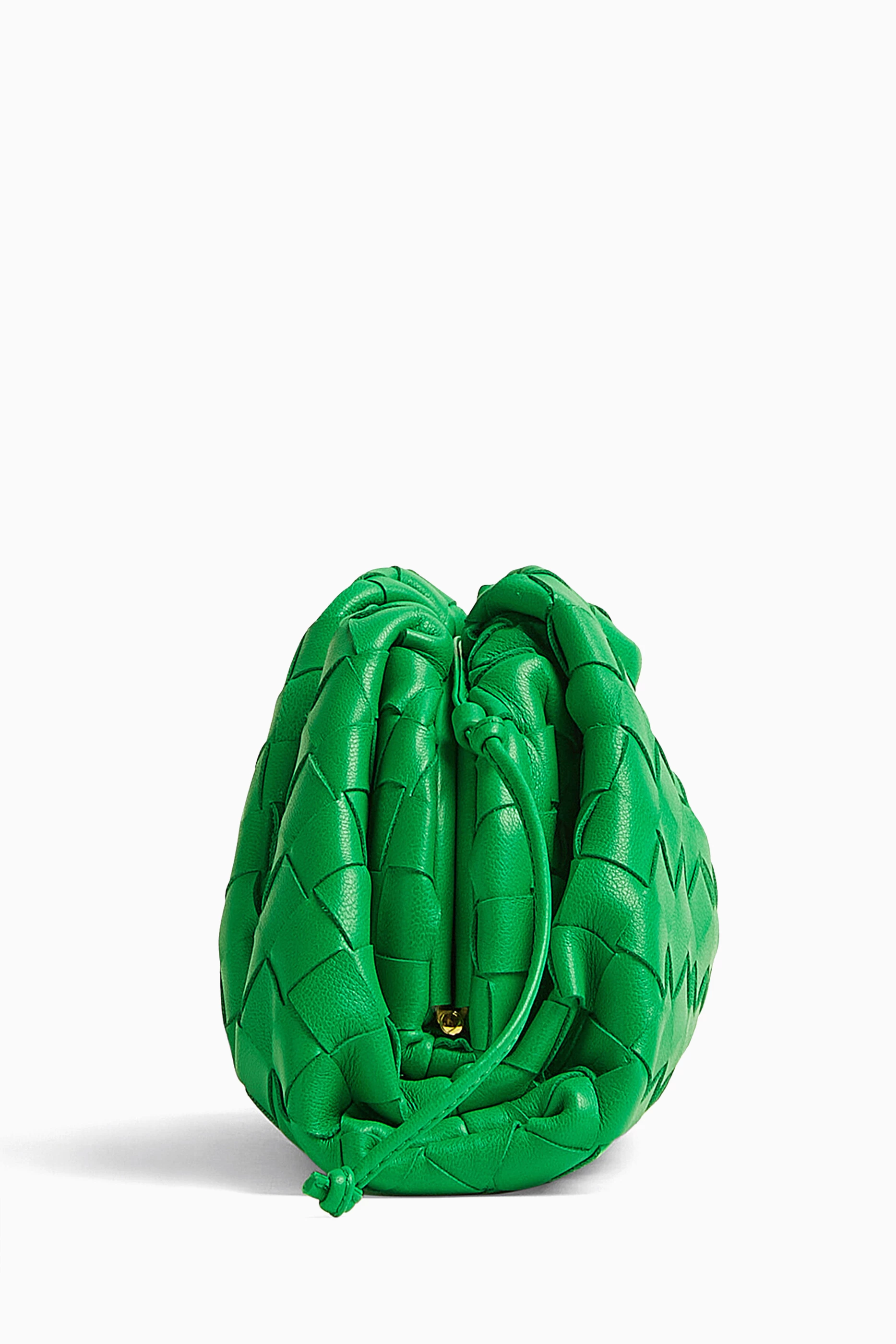 Buy Bottega Veneta Green The Mini Pouch in Intrecciato Nappa For