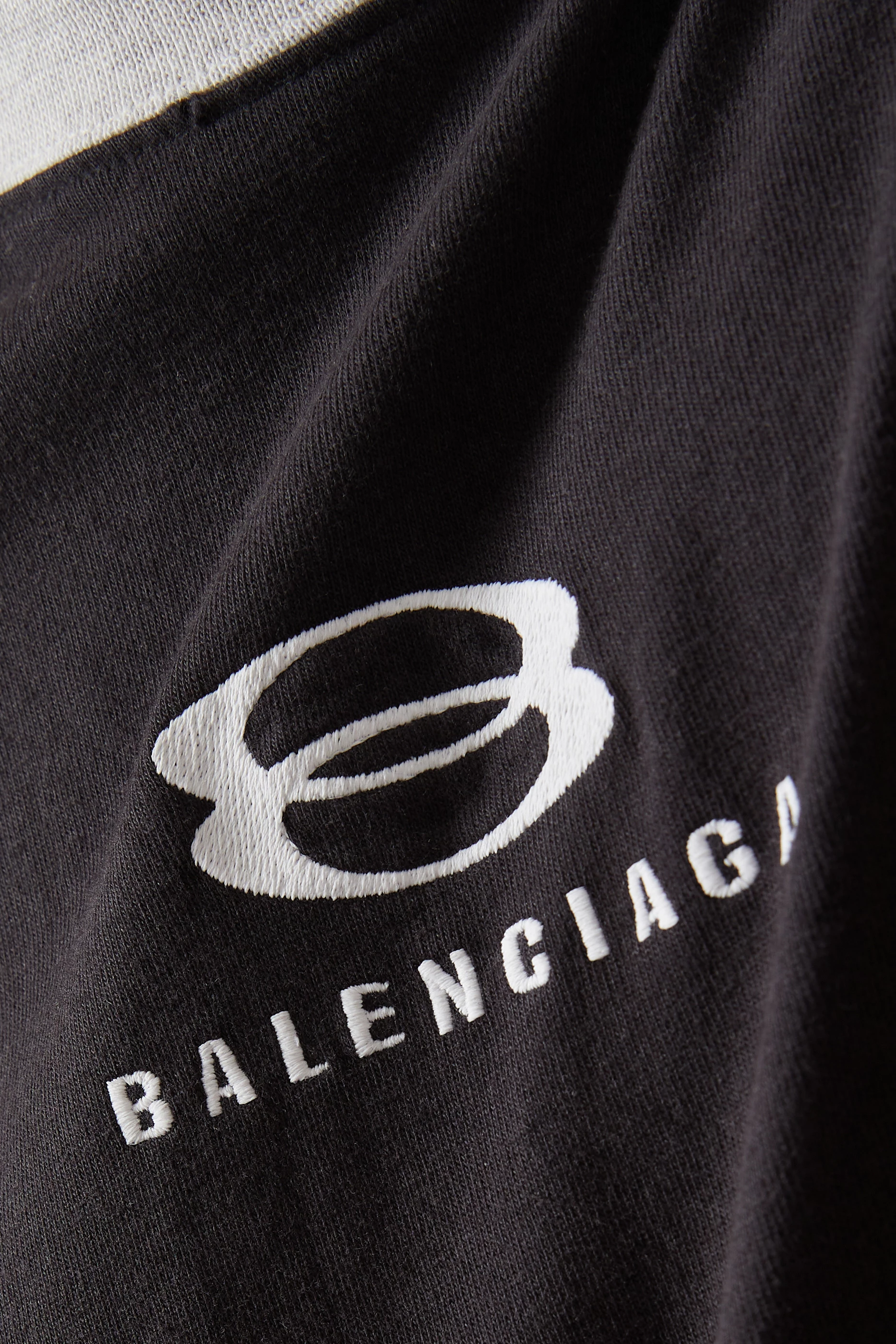 Buy Balenciaga Black Unity 3/4-sleeved T-shirt in Vintage Jersey