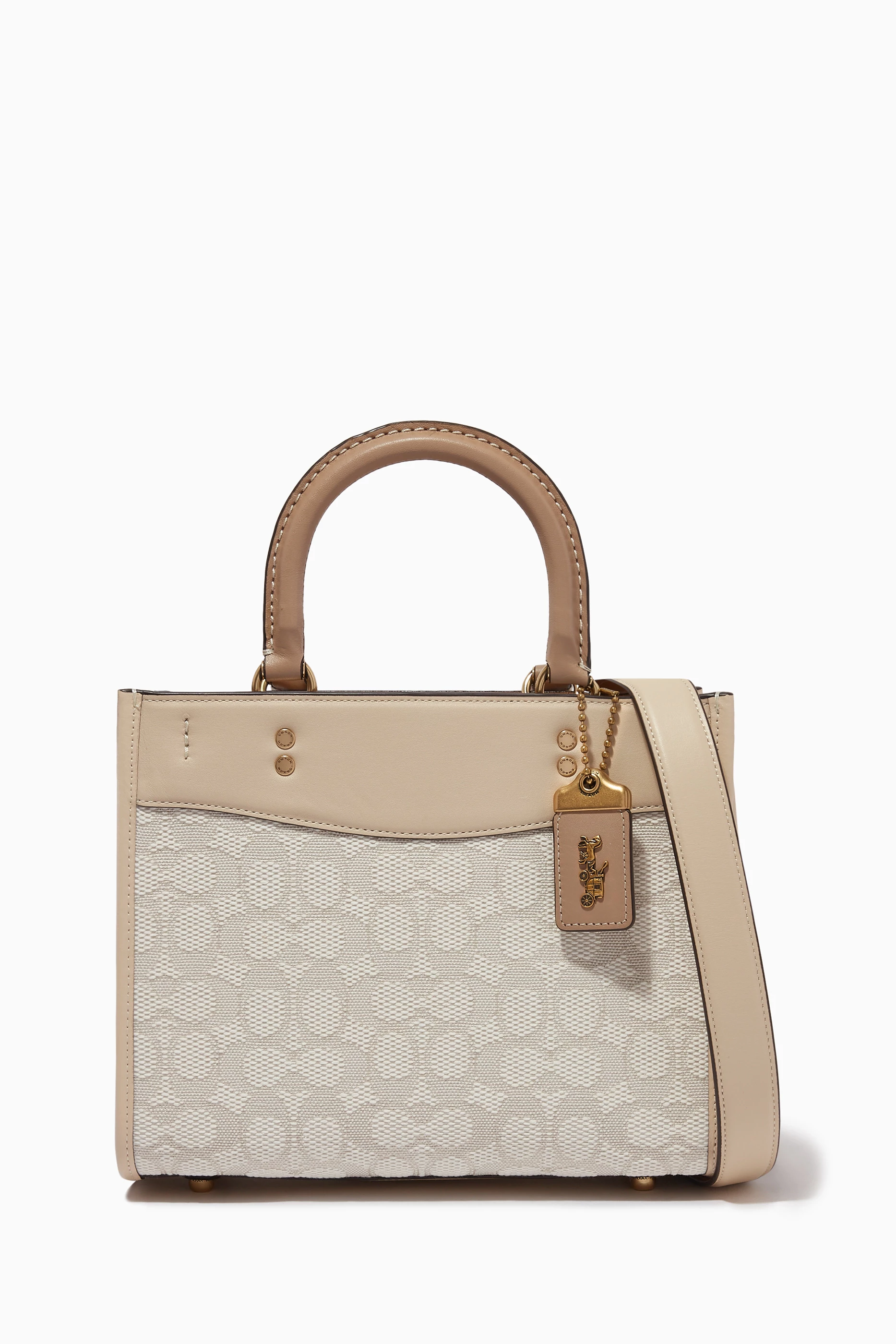 Buy Coach White Rogue 25 Bag In Signature Textile Jacquard For Women Online Ounass Saudi