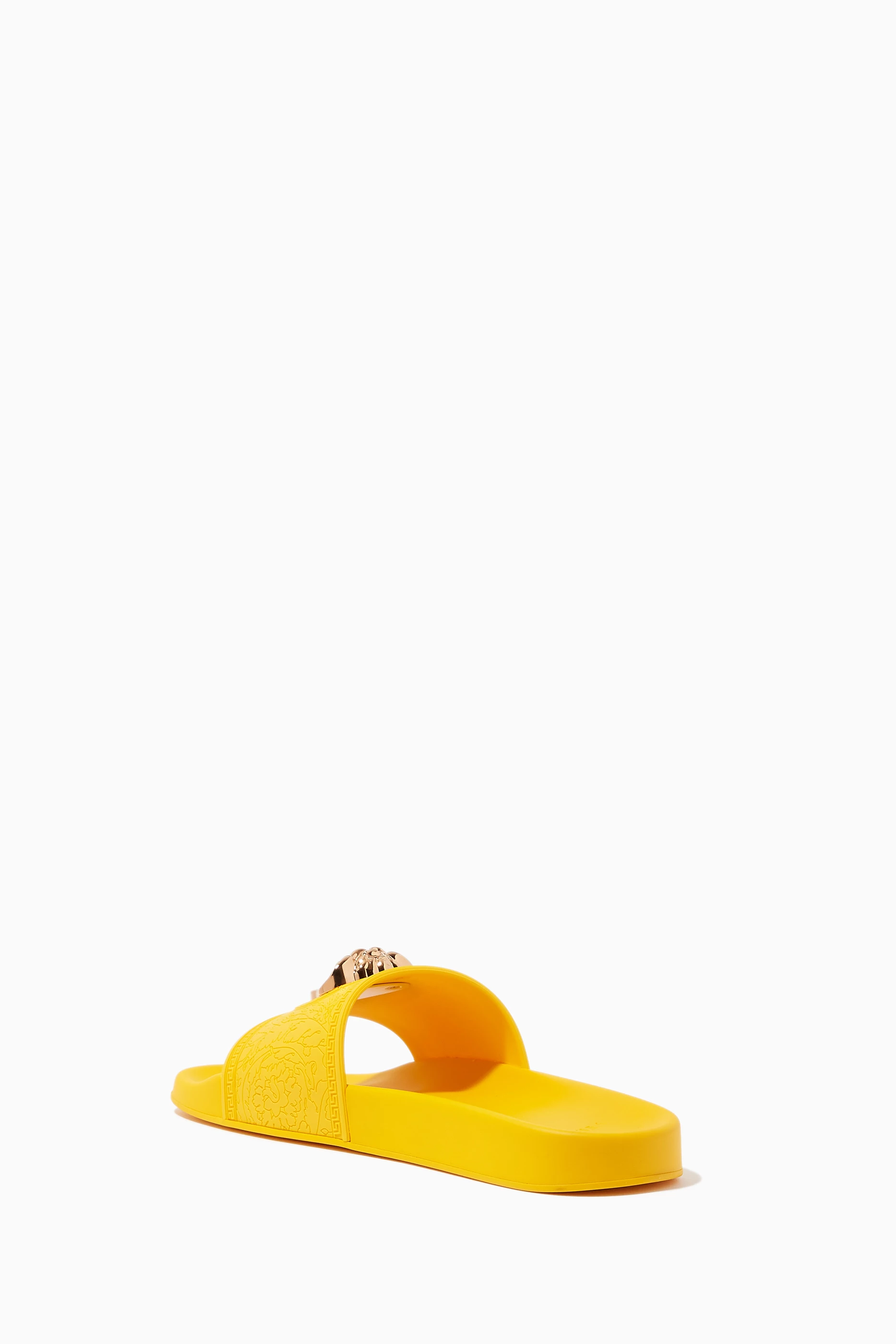 Versace yellow slides discount