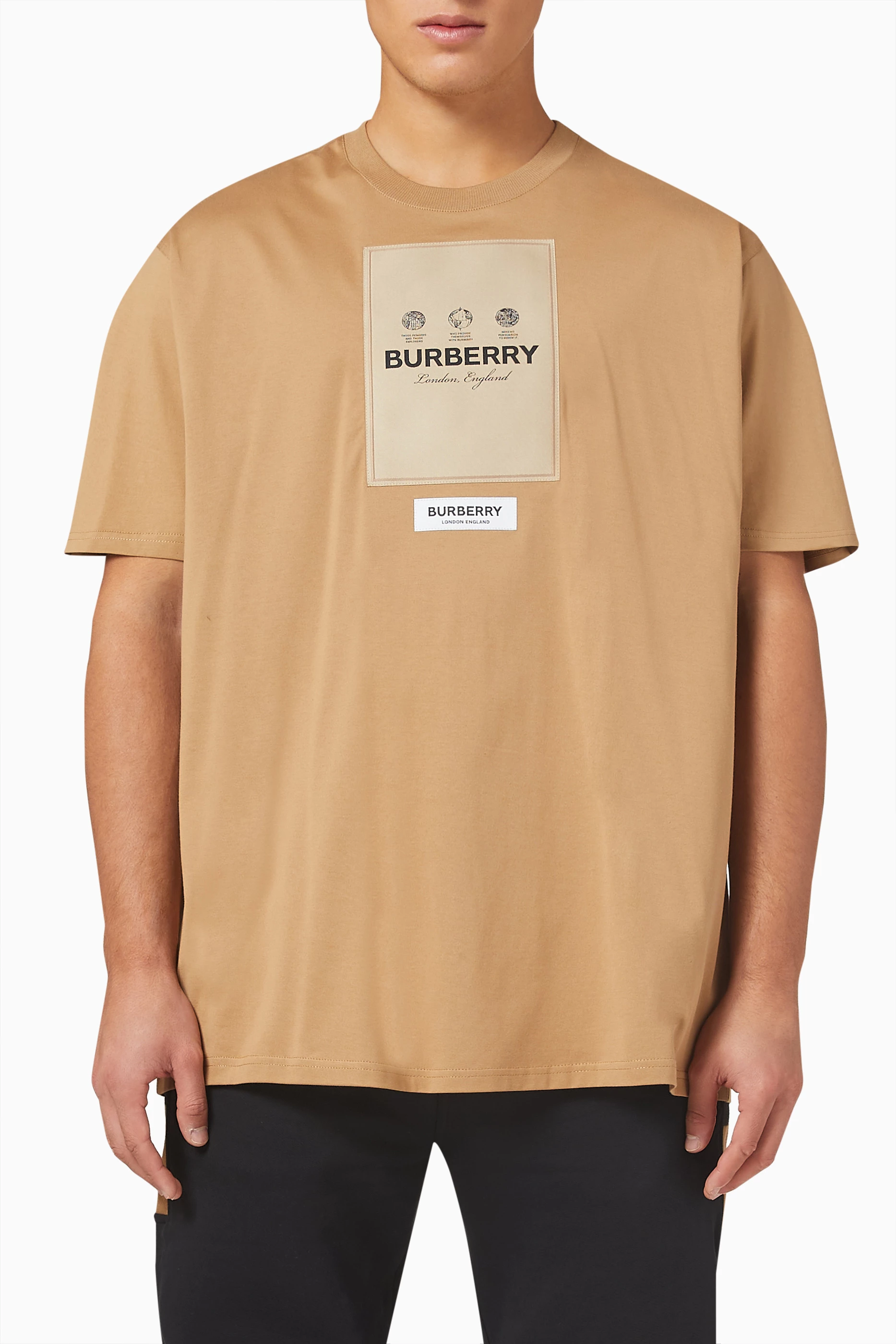 Burberry Men s Black Short sleeve Oversized T shirt