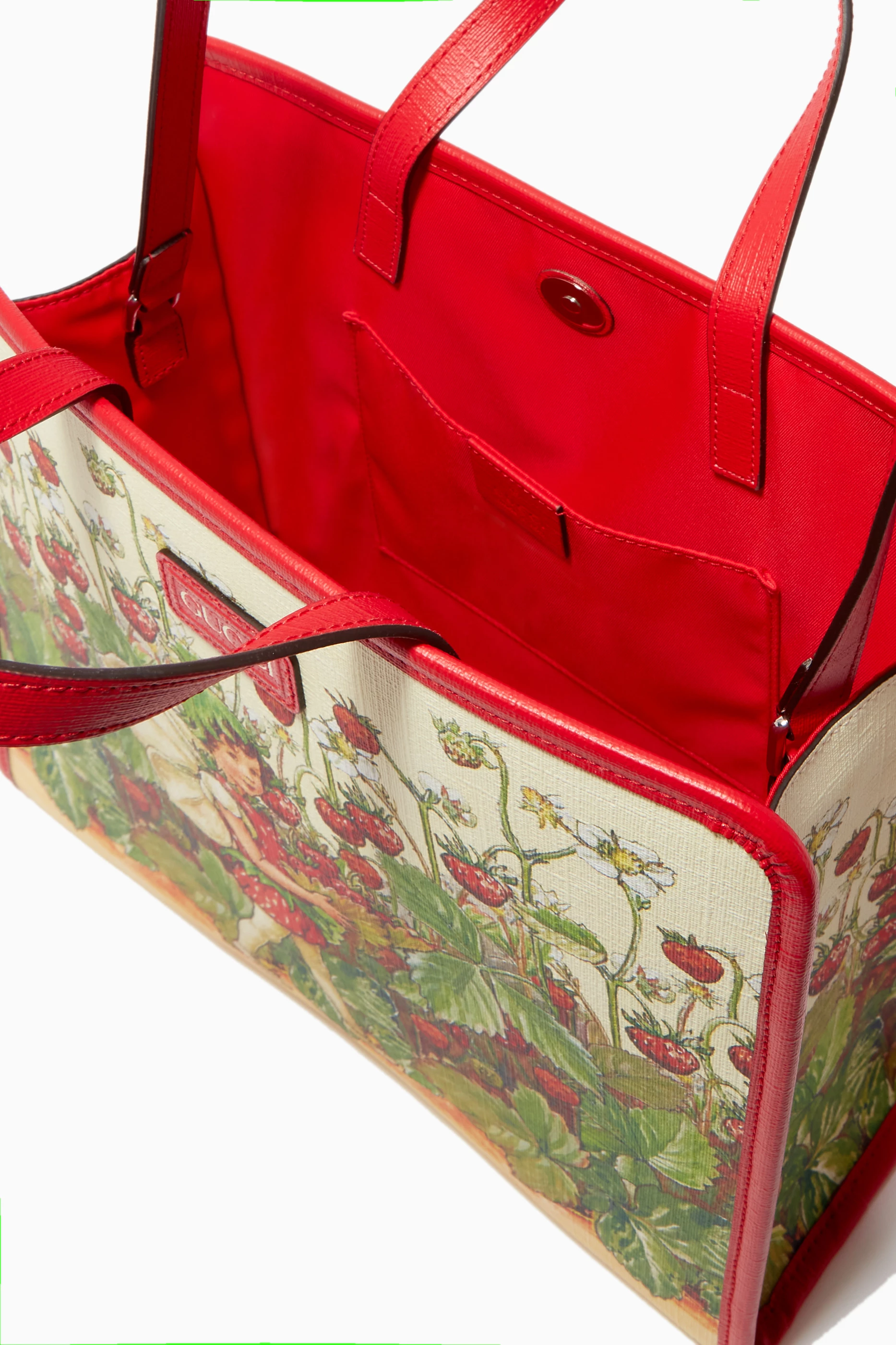 Buy Gucci Red Fairies Strawberry Tote Bag For Girls Online GUCCIストロベリーフェアリートートバッグStrawberryFairy