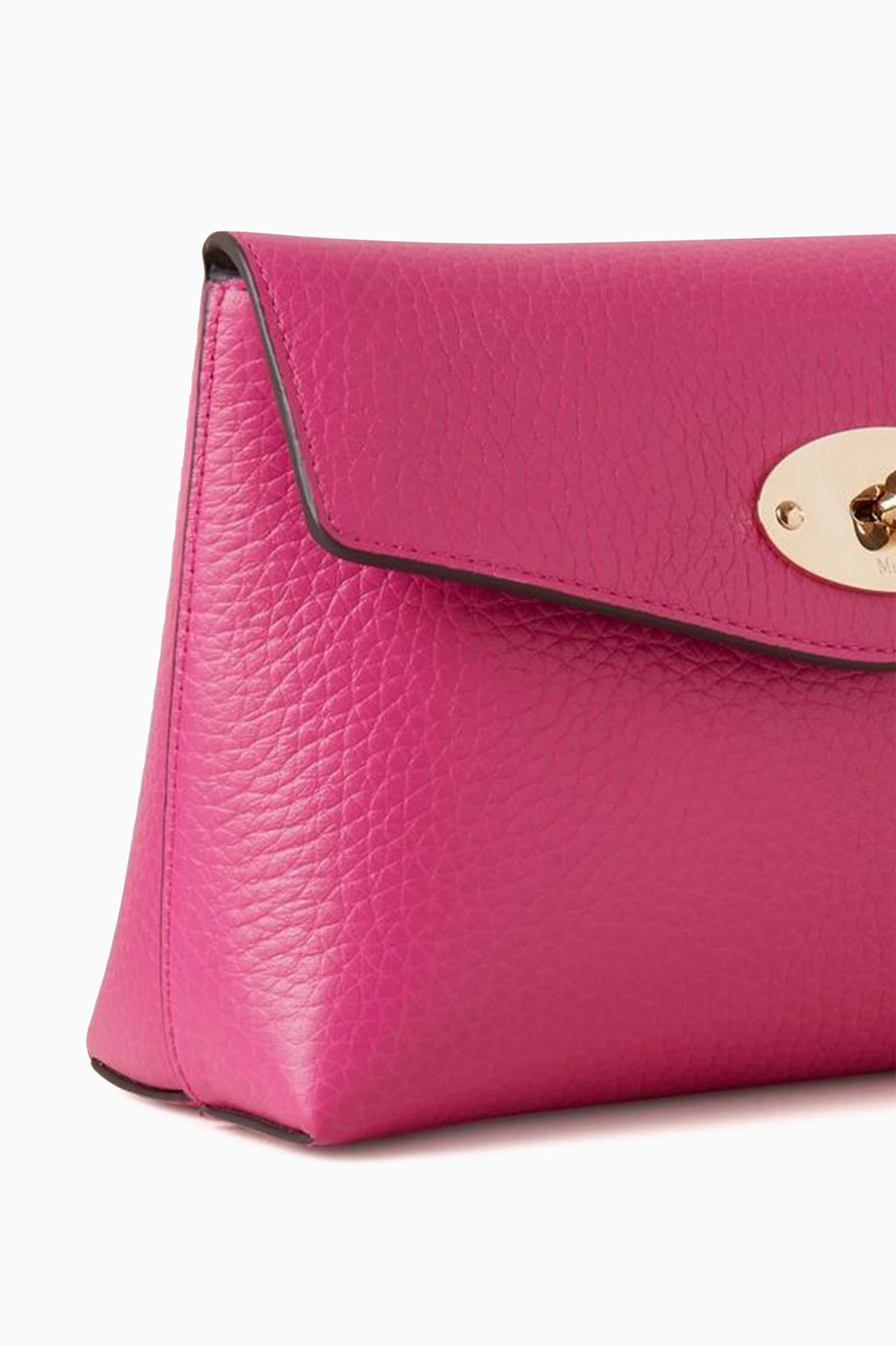 Buy Mulberry Pink Darley Cosmetic Pouch in Grained Leather For Women Online Ounass Saudi