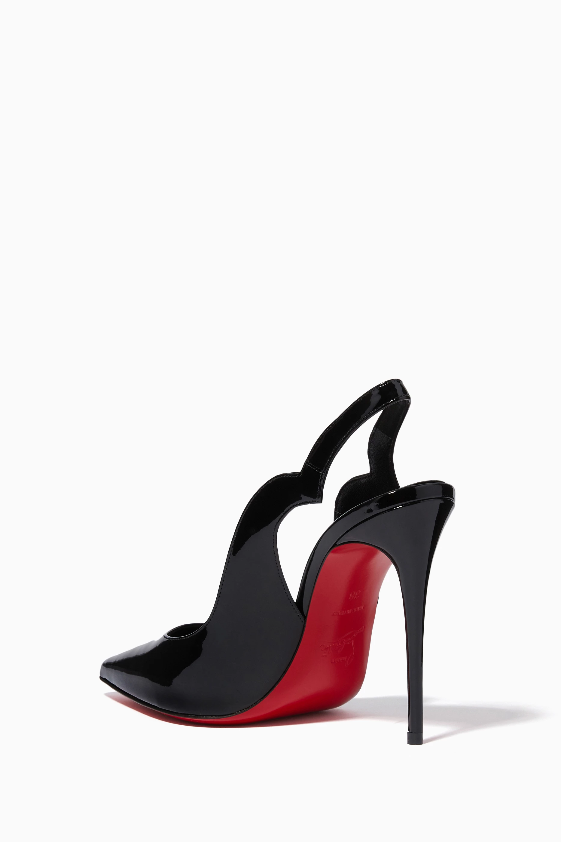 Buy Christian Louboutin Black Hot Chick Sling Pumps in Patent Leather For Women Online Ounass Saudi