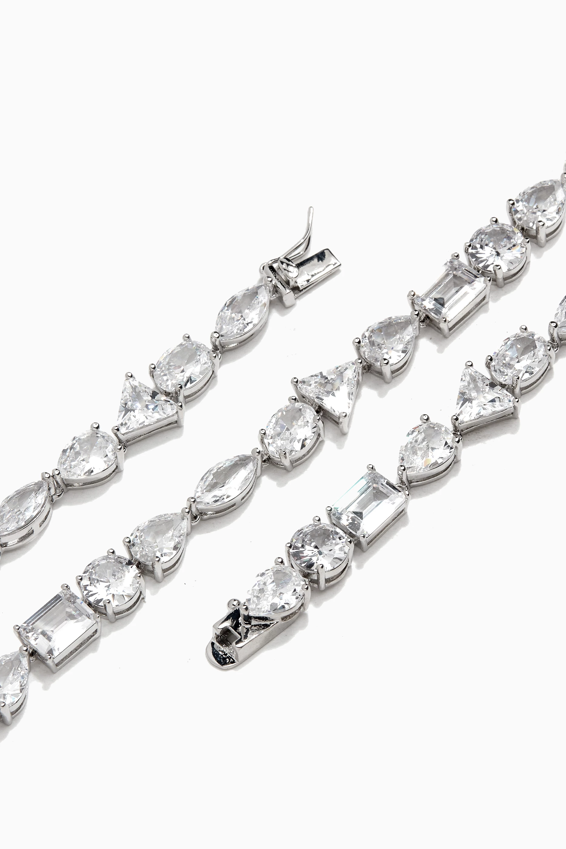 Buy CZ by Kenneth Jay Lane Silver Multi Shape Tennis