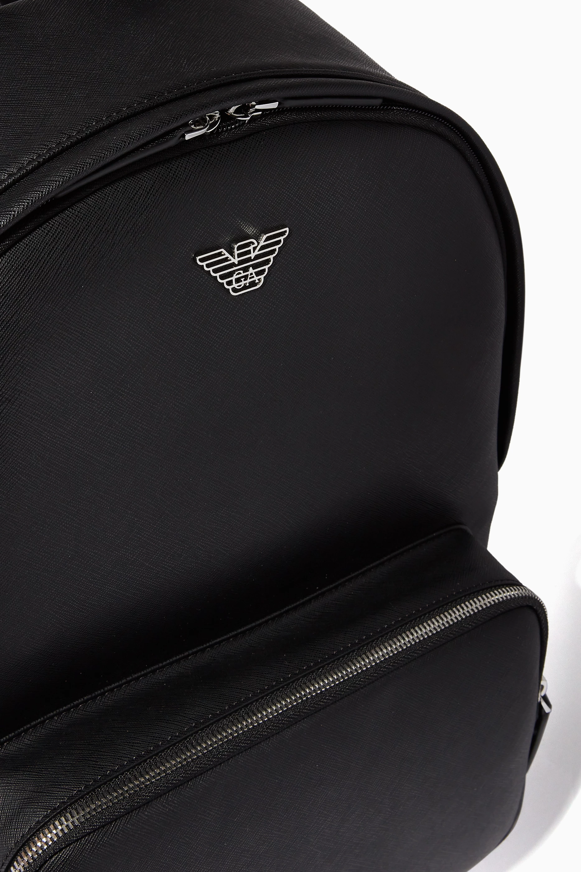Buy Emporio Armani Black Business Backpack in Faux Leather For Men Online Ounass Saudi