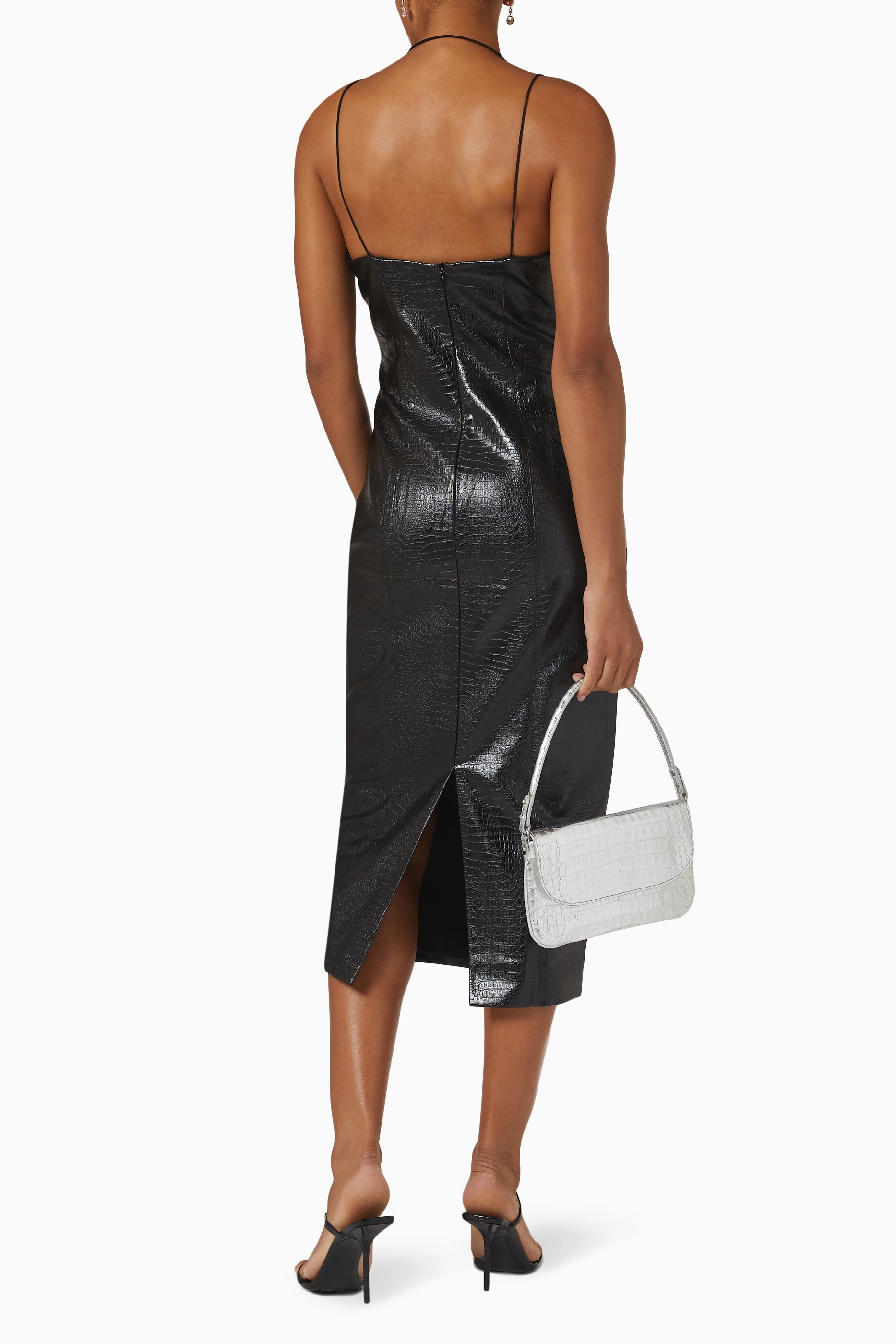 Buy Misha Black Tiffany Dress in Faux Leather For Women Online Ounass Saudi