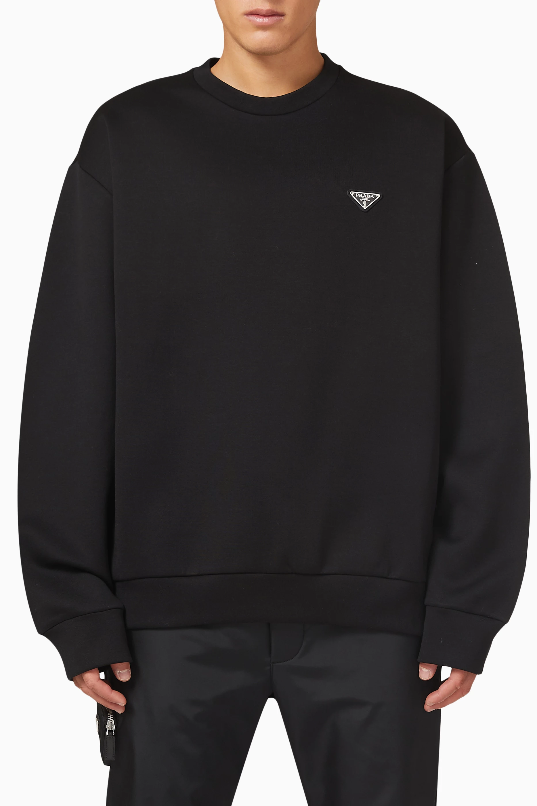 Prada logo sweatshirt best sale