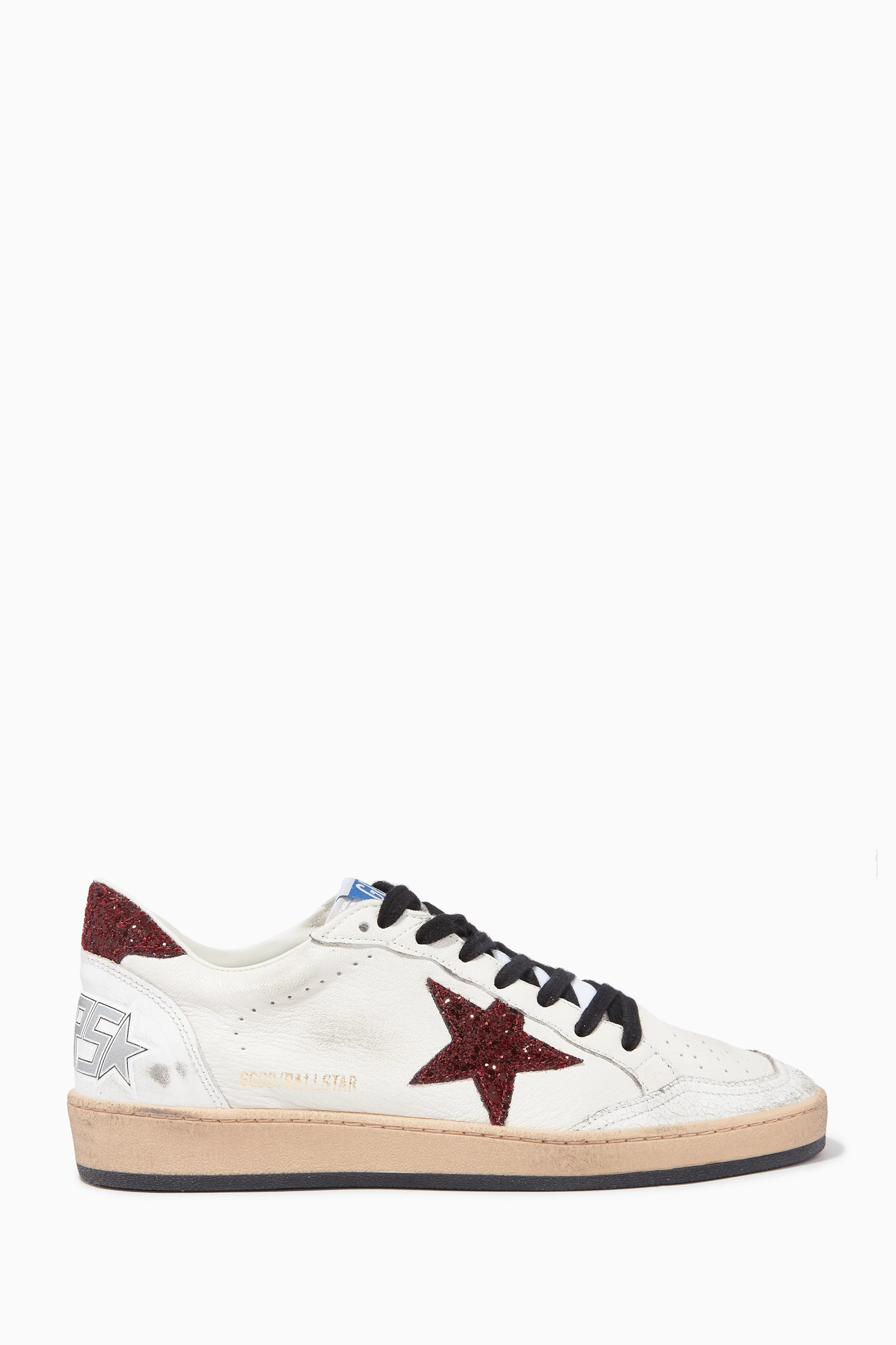 Golden Goose Ball Star Burgundy Golden Goose Sneakers Ball Star