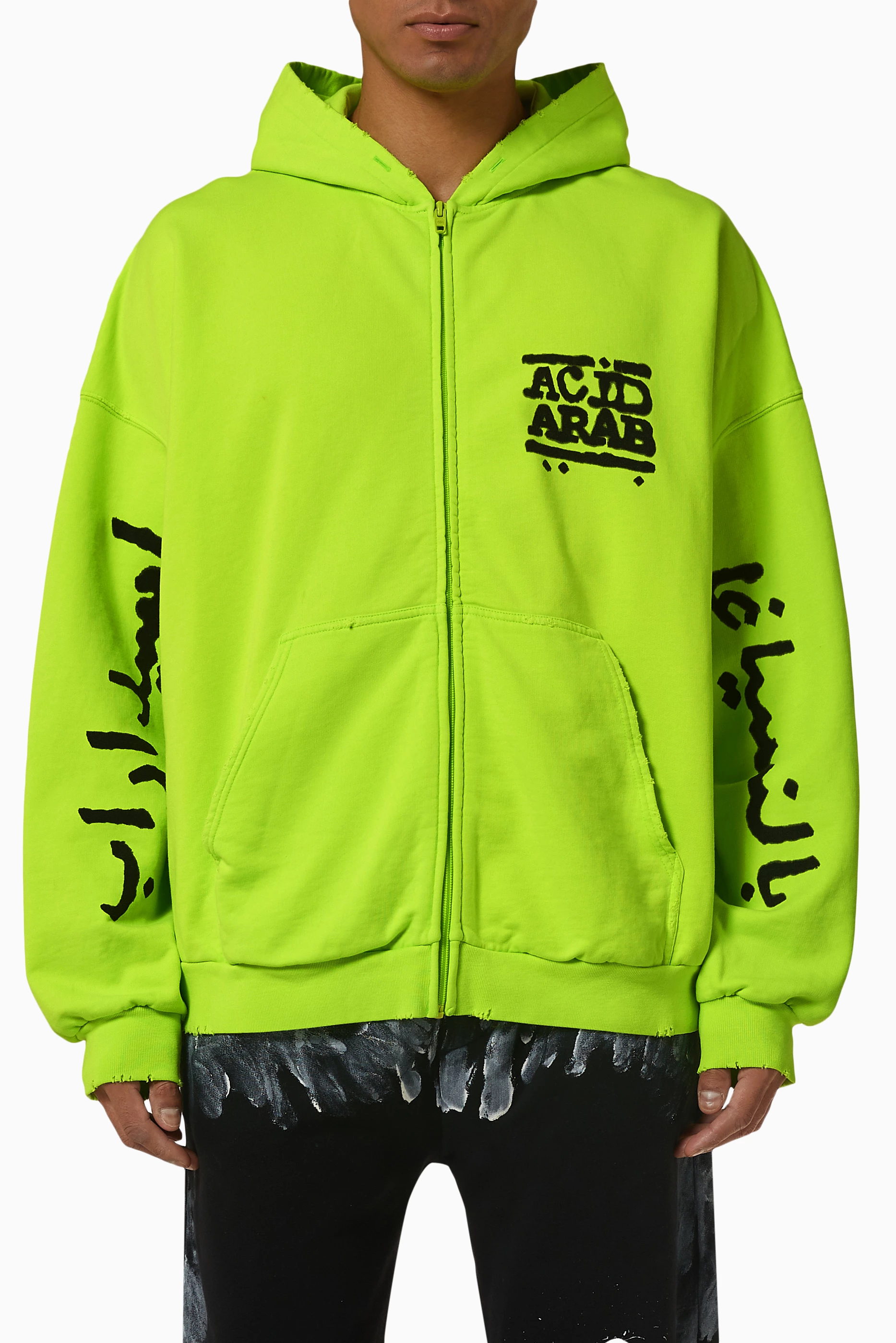 Neon green balenciaga hoodie online