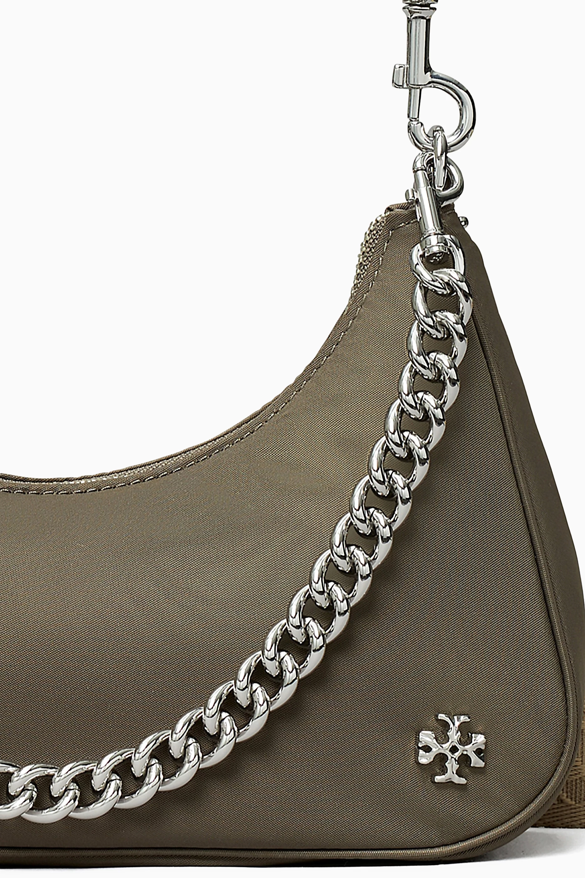 Buy Tory Burch Grey 151 Mercer Small Shoulder Bag in Nylon