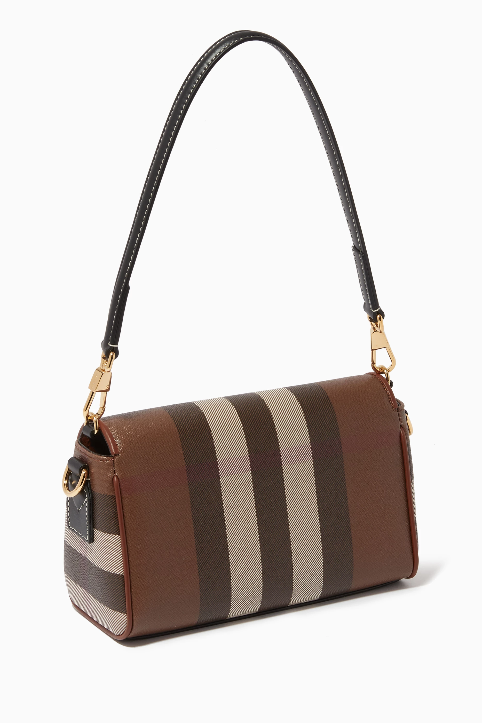 Burberry Small Vintage Check And Leather Crossbody Bag Burberry