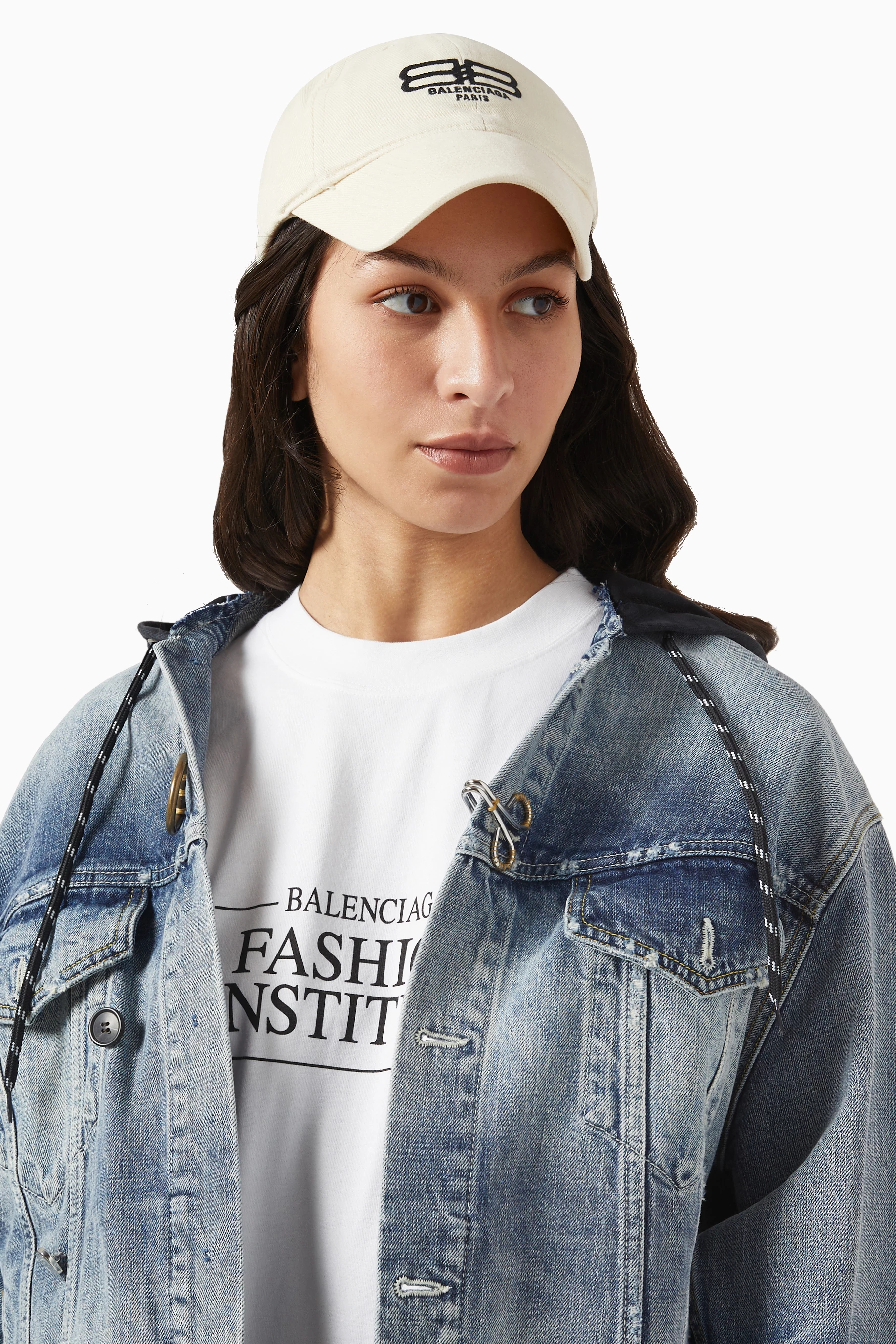 女性に人気！ Cap Icon Paris BB White Balenciaga Buy in Women For Cotton 帽子