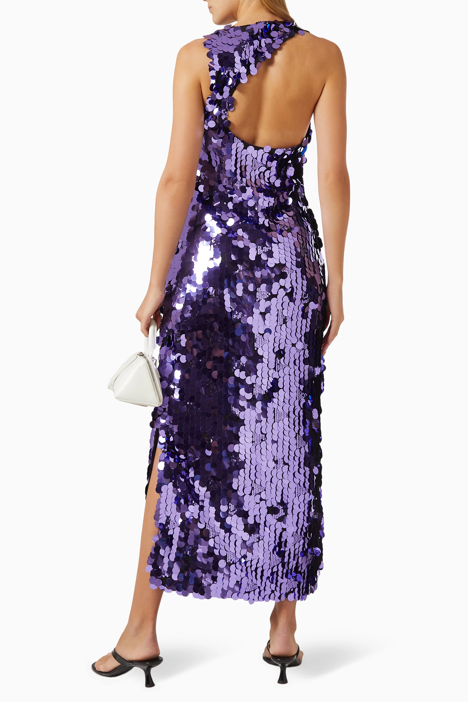 Buy Simon Miller Purple Lou Sleeveless Midi Dress in Sequin For Women  Online | Ounass Saudi