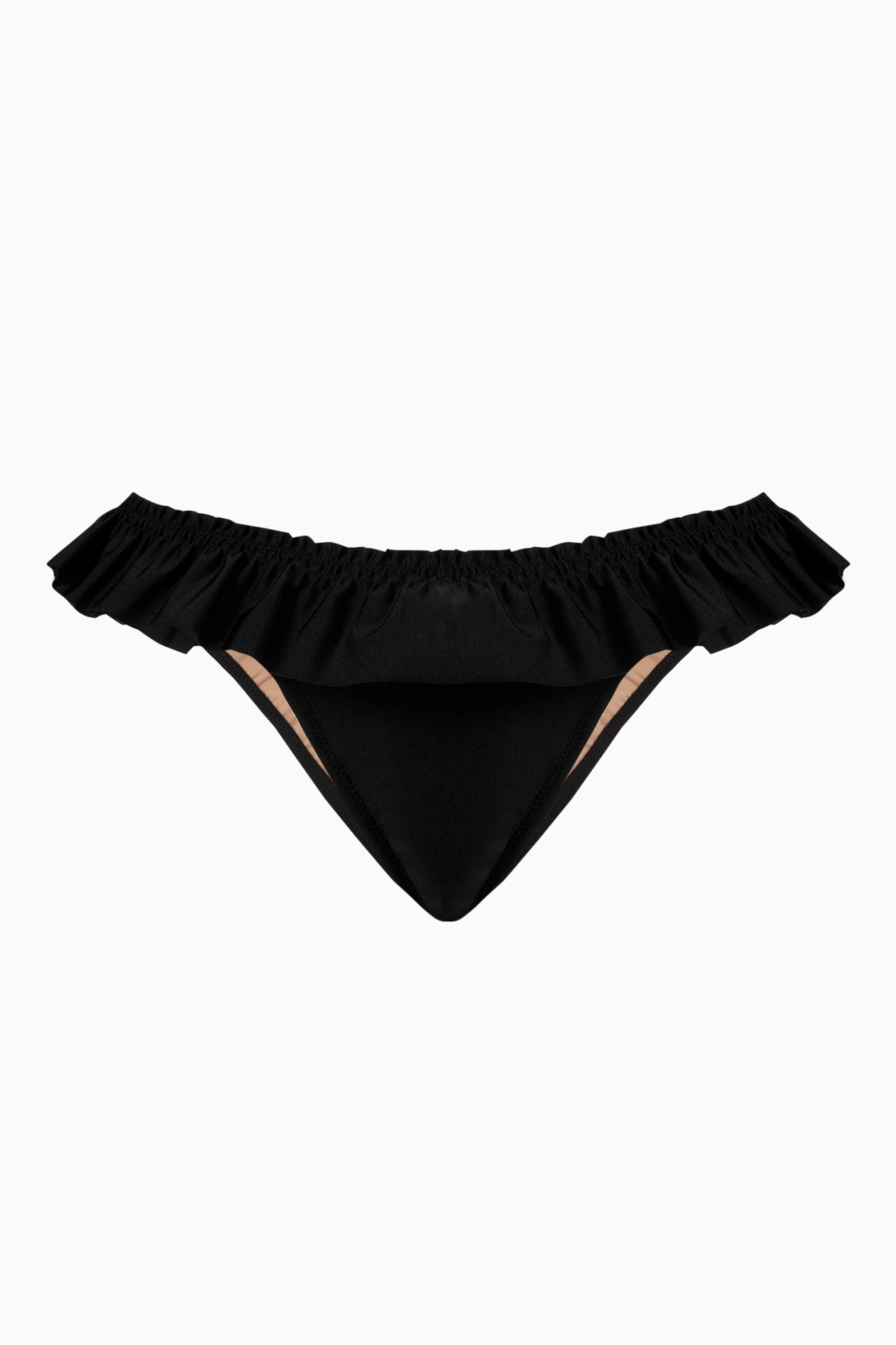 Black frill bikini bottoms hot sale