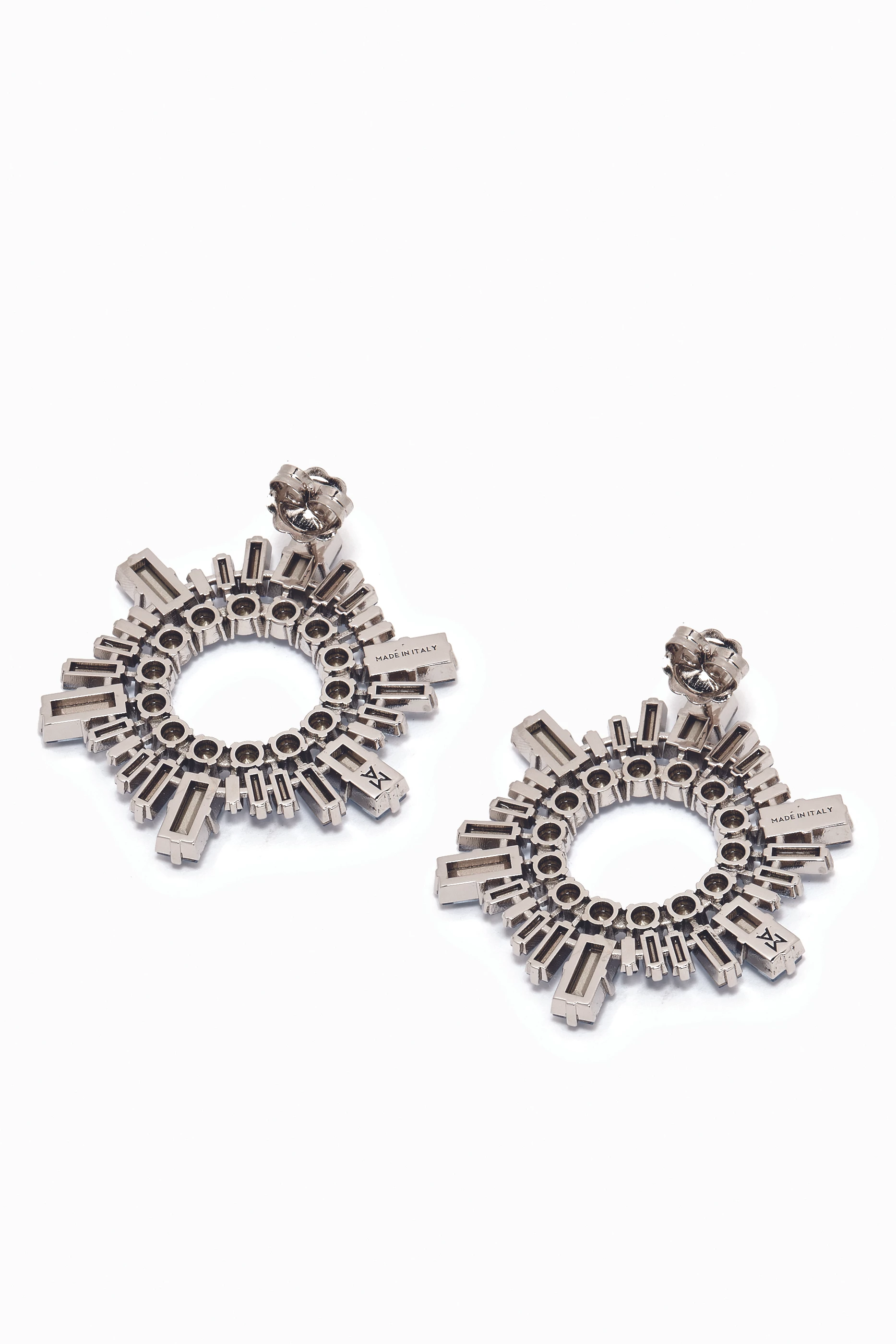 Buy Amina Muaddi Green Mini Begum Crystal Stud Earrings For Women