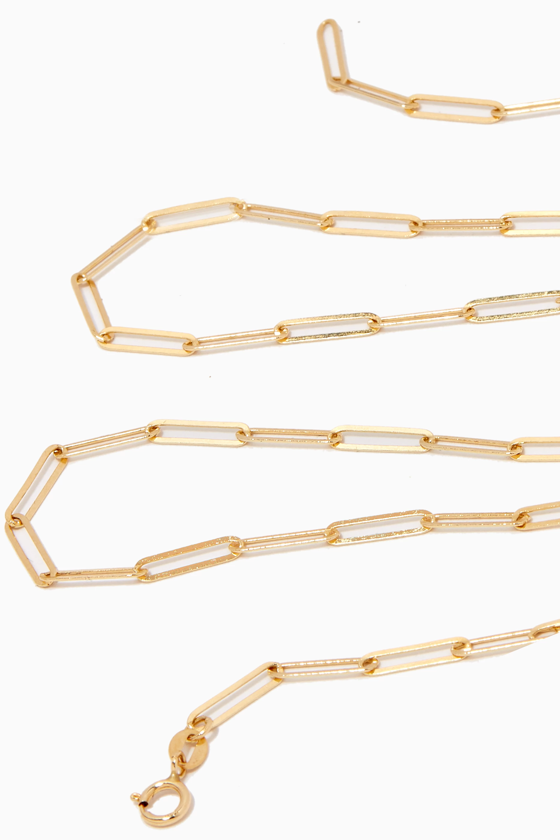 Buy M's Gems Gold Aida Paperclip Necklace in 18kt Yellow Gold For