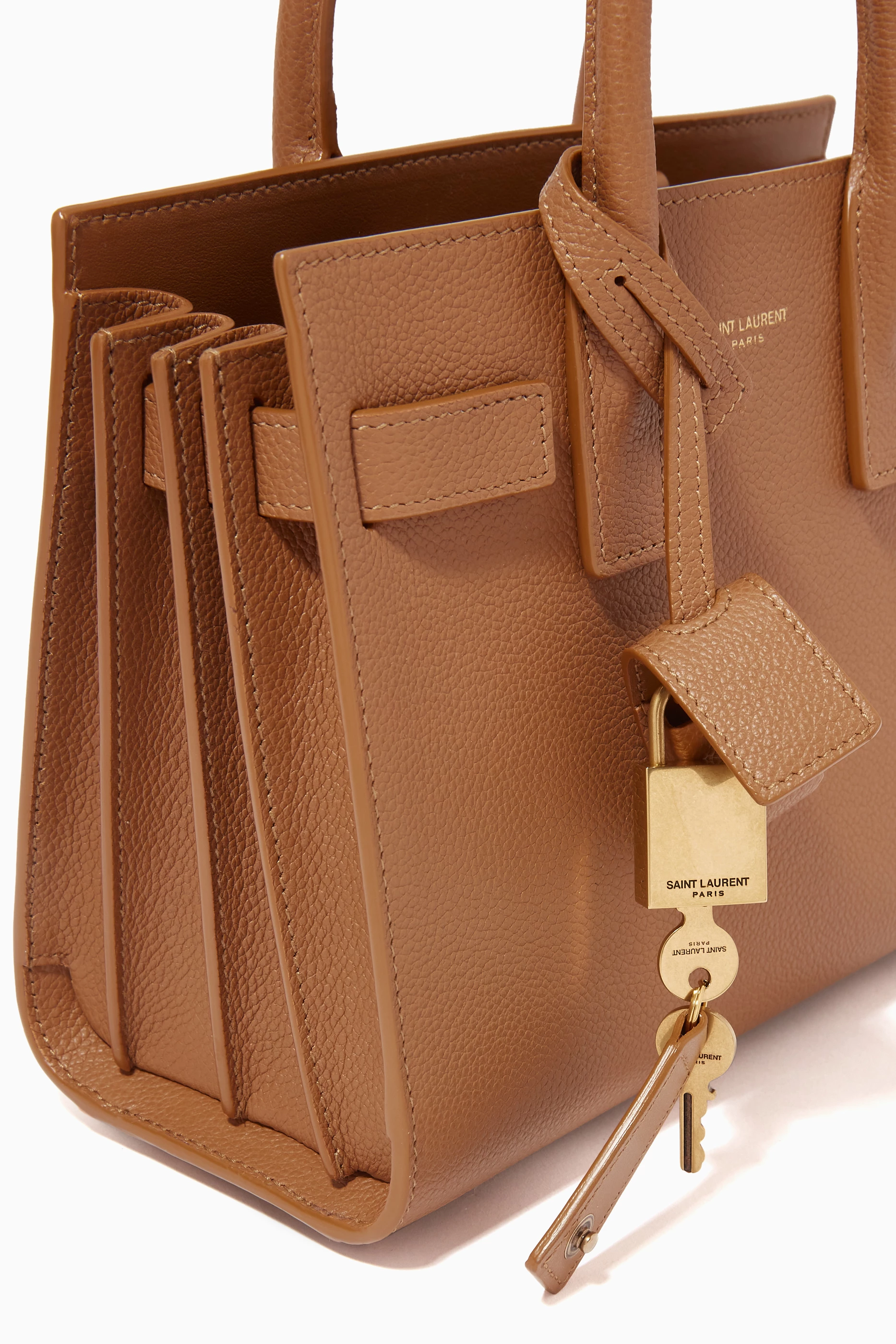 Buy SAINT LAURENT Brown Sac de Jour Nano Bag in Grained Leather For Women Online Ounass Saudi