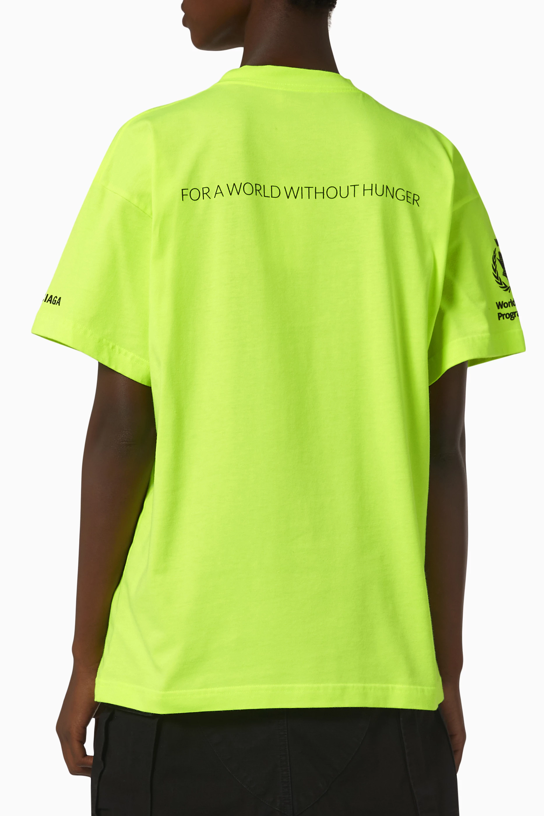 【BALENCIAGA】ペールイエローWfp Tシャツ ミディアムフィット ホワイト の ウィメンズ WFP Tシャツ ミディアムフィット