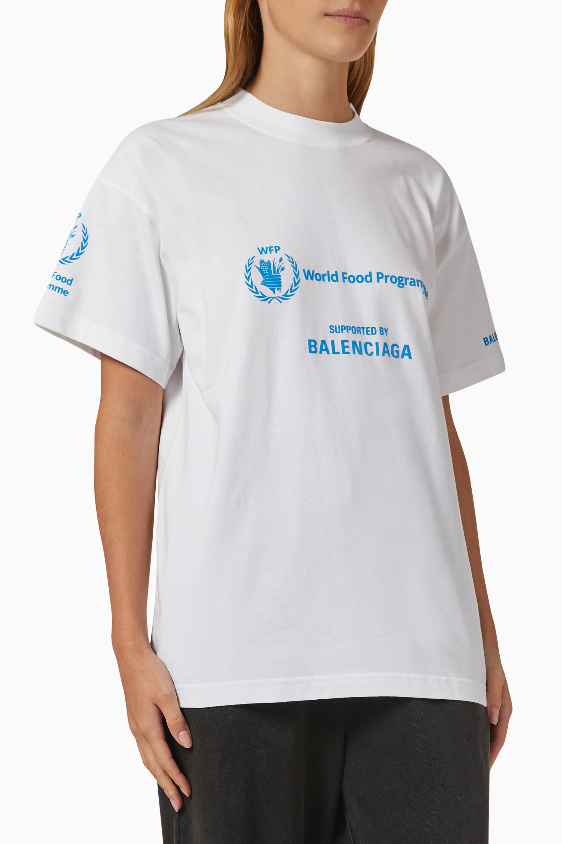 Buy Balenciaga White WFP Medium Fit T-shirt in Vintage Jersey For Women  Online | Ounass Saudi