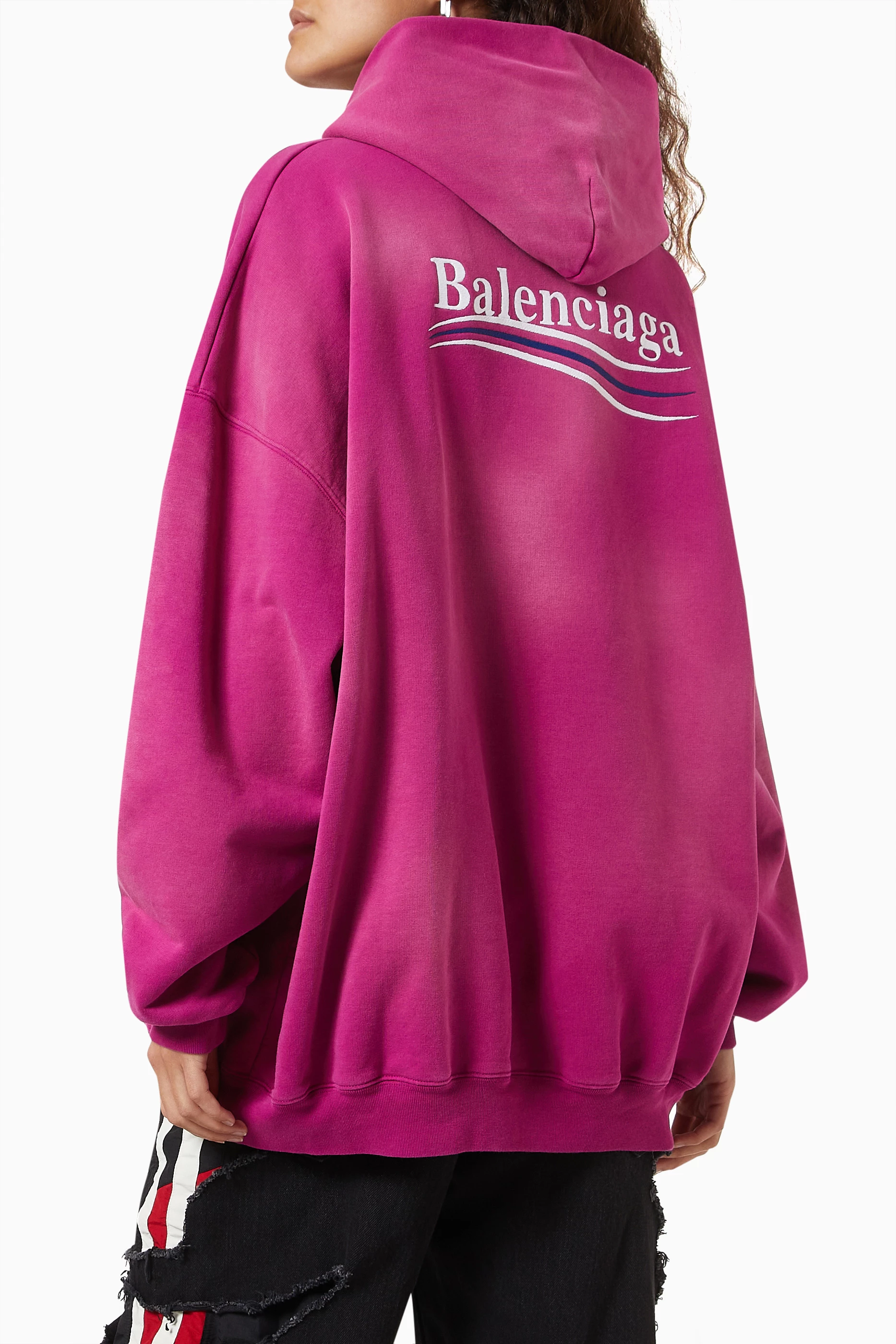 Purple balenciaga hoodie sales