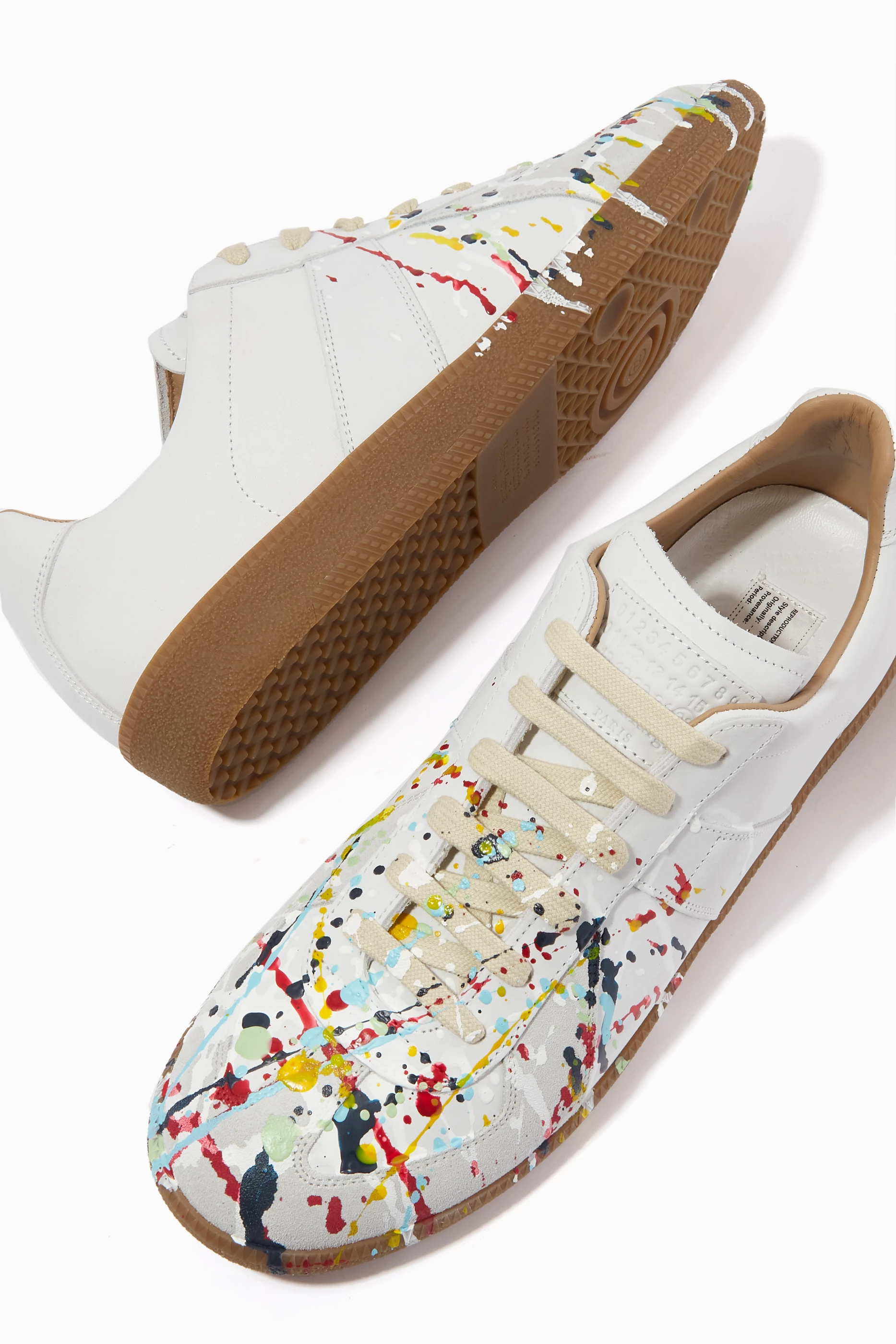 Maison margiela splatter sneakers hot sale