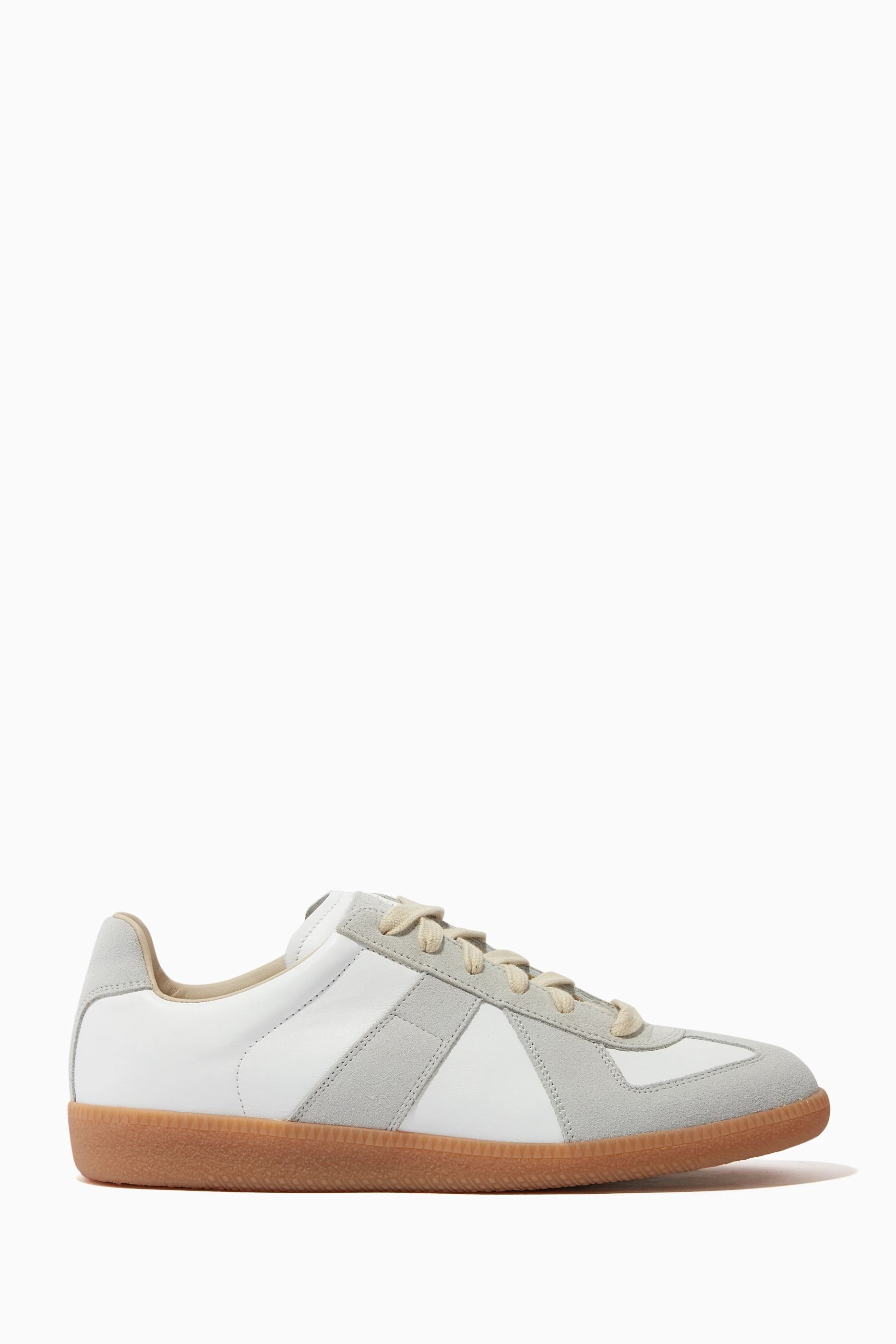 Buy Maison Margiela Neutral MM Icons Replica Low top Sneakers in Calfskin Suede For Men Online Ounass Saudi