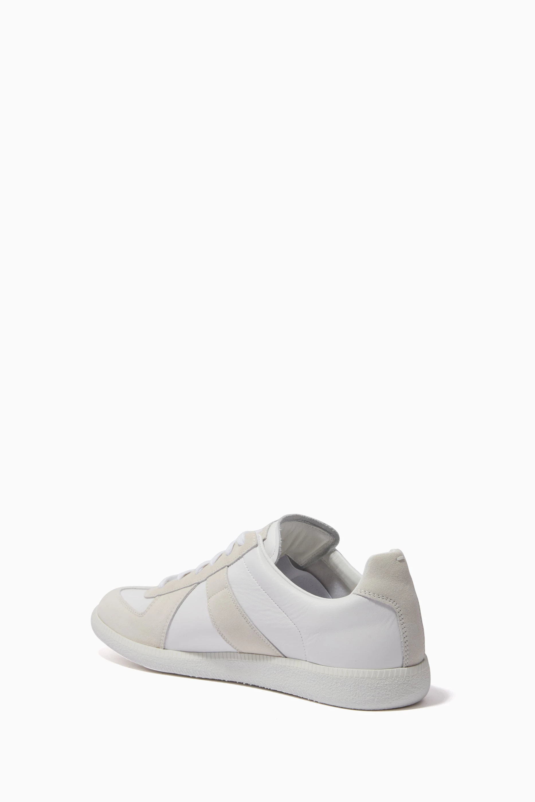Buy Maison Margiela White Replica Low top Sneakers in Leather Suede For Men Online Ounass Saudi