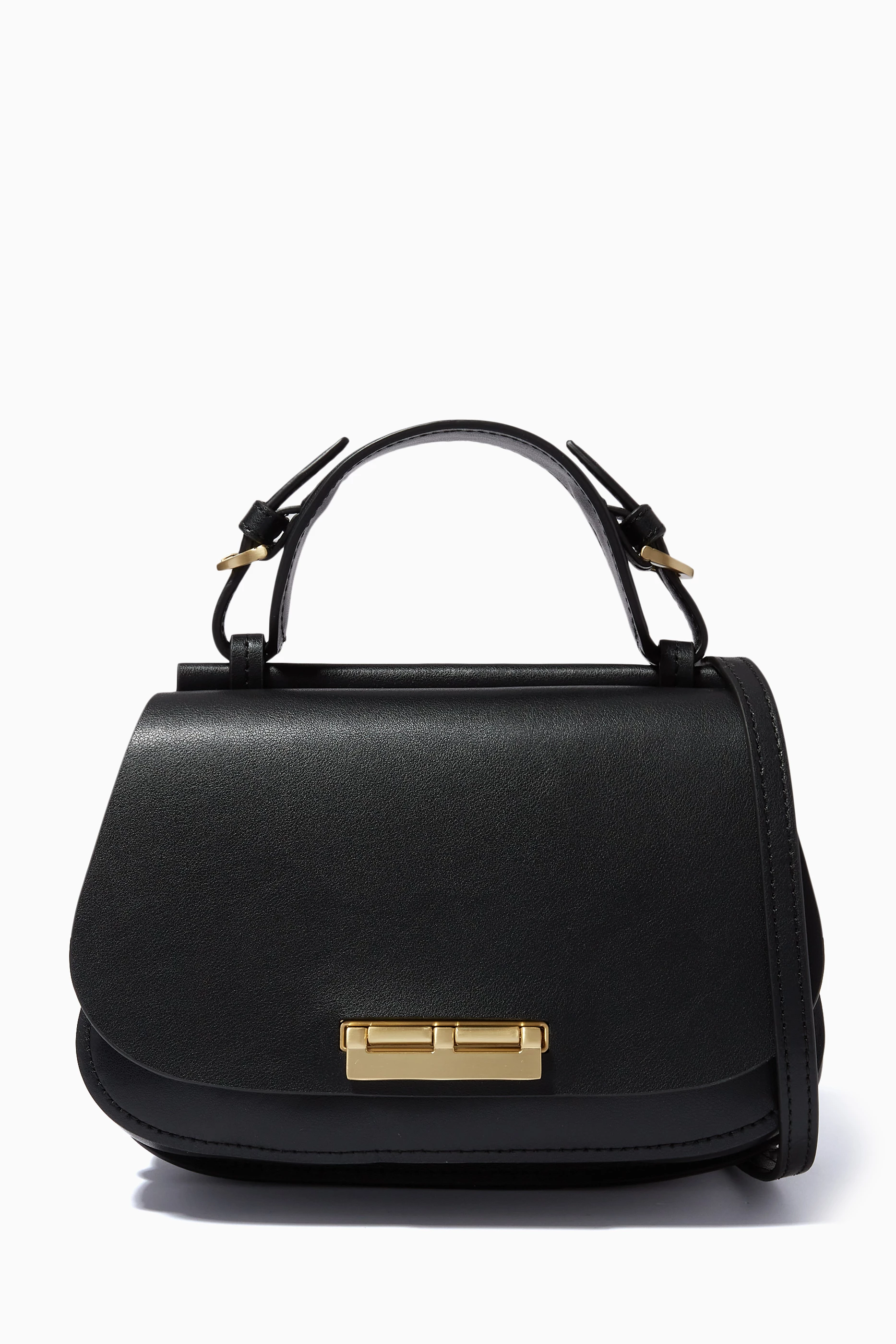 Buy ZAC Zac Posen Black Chantalle Saddle Crossbody Bag in Leather For Women Online Ounass Saudi