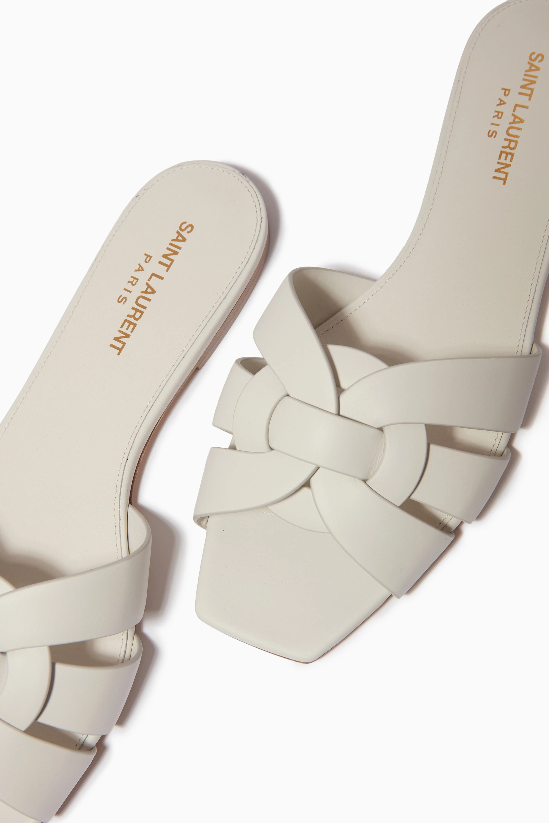 Ysl sandals white on sale