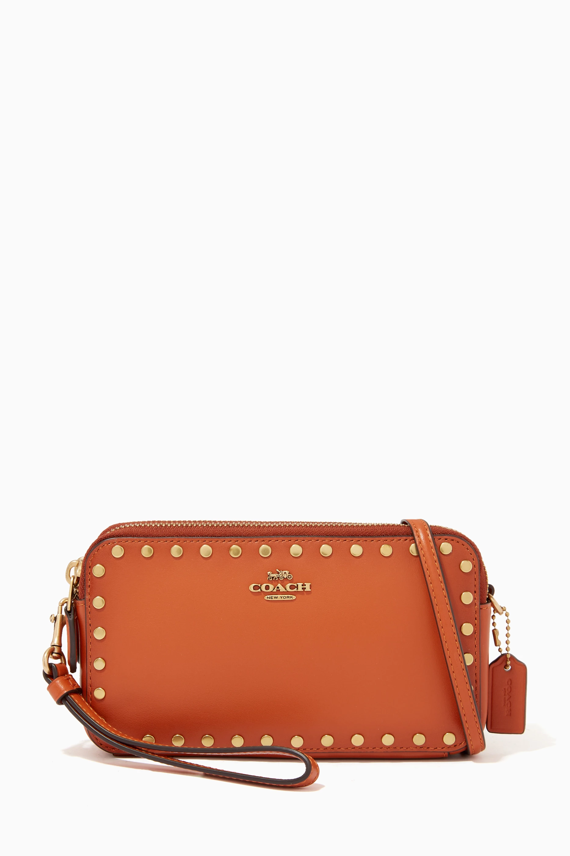 Buy Coach Red Kira Rivet Crossbody Bag in Leather For Women Online Ounass Saudi