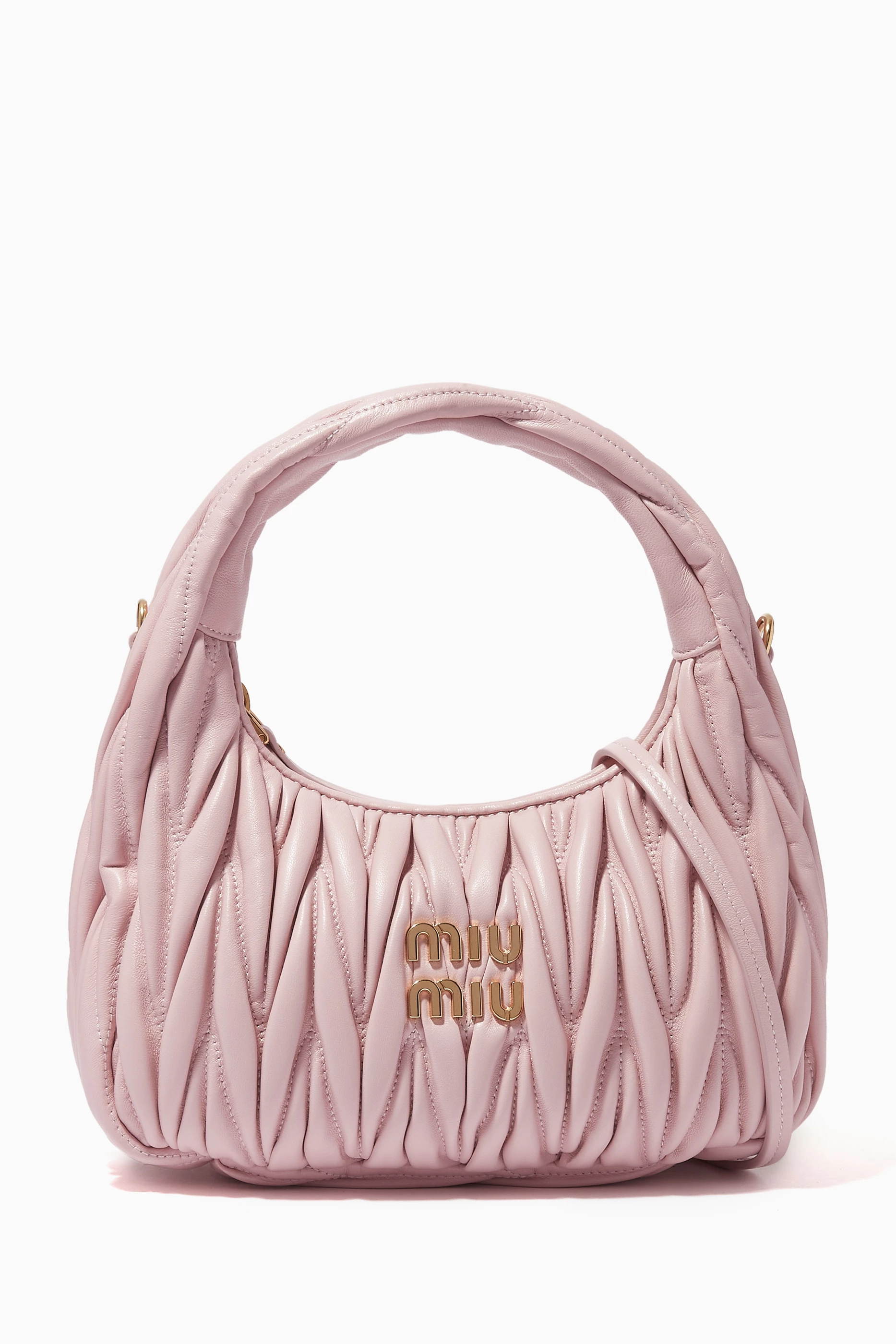 【関税&送料込】Miu Miu Light Pink Nappa Leather Slippers Miu Miu Slippers In Pink | ModeSens