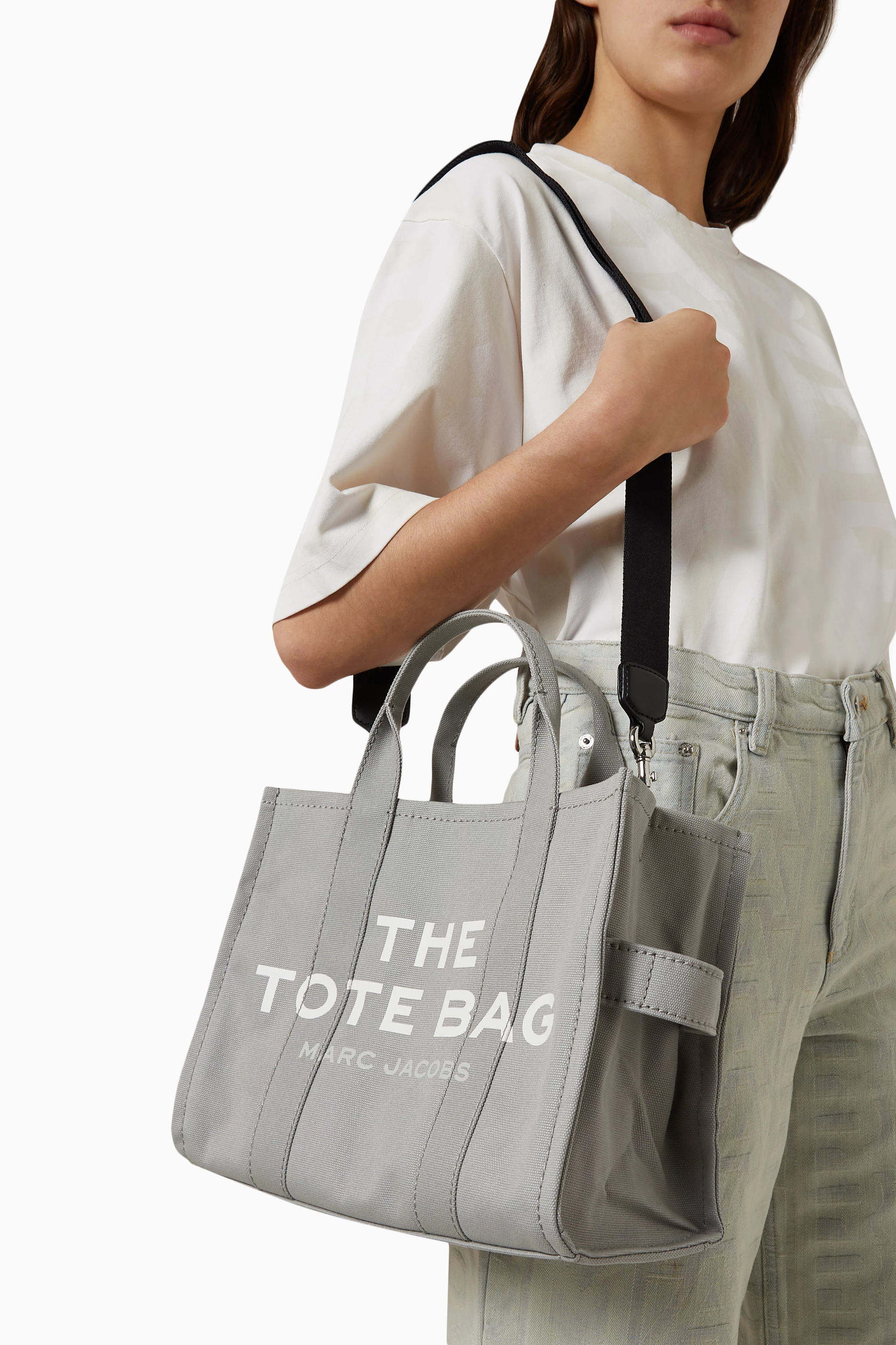Buy Marc Jacobs Grey The Medium Tote Bag in Cotton Canvas For Women Online Ounass Saudi