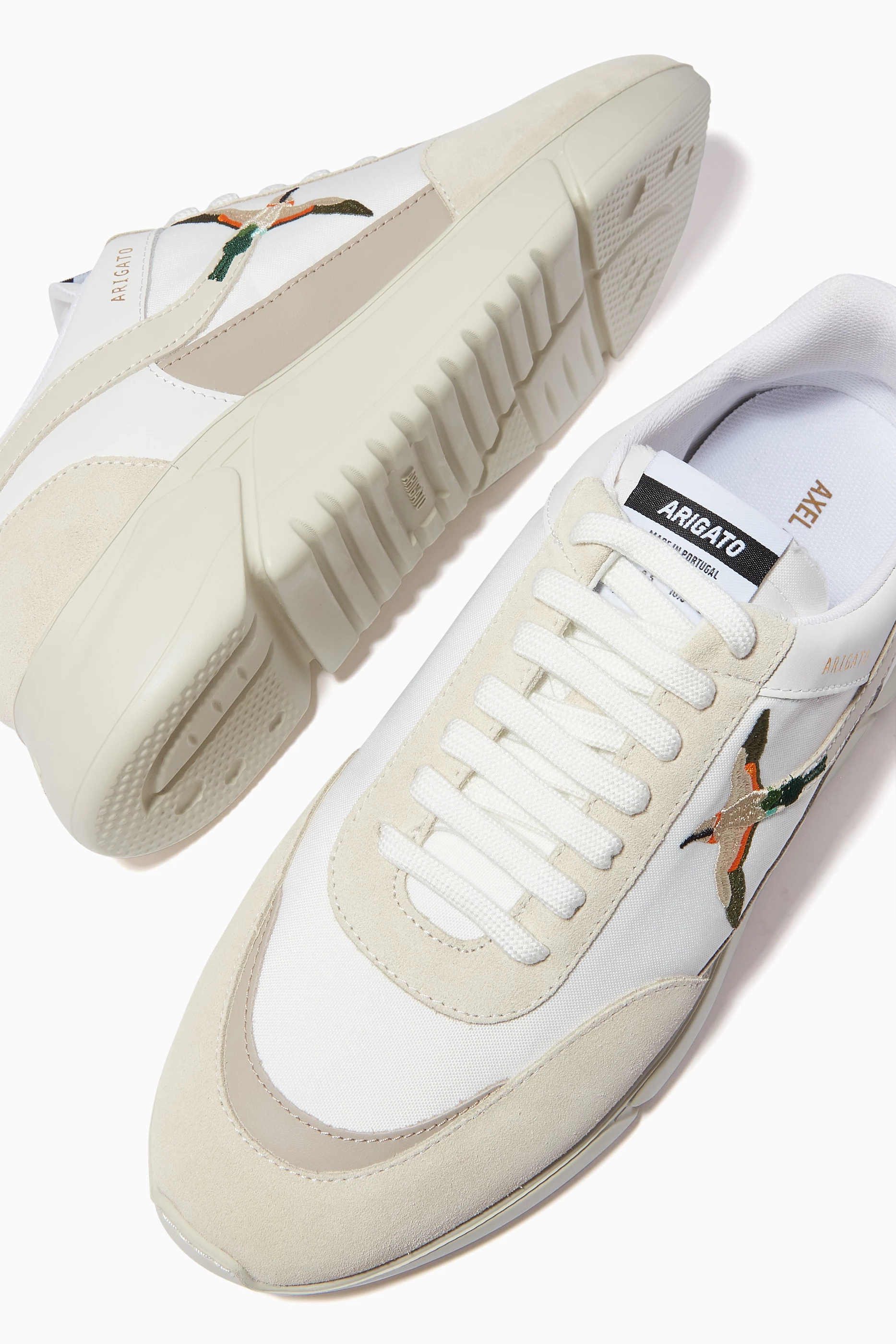 Buy Axel Arigato White Genesis Stripe Bee Sneakers in Mixed