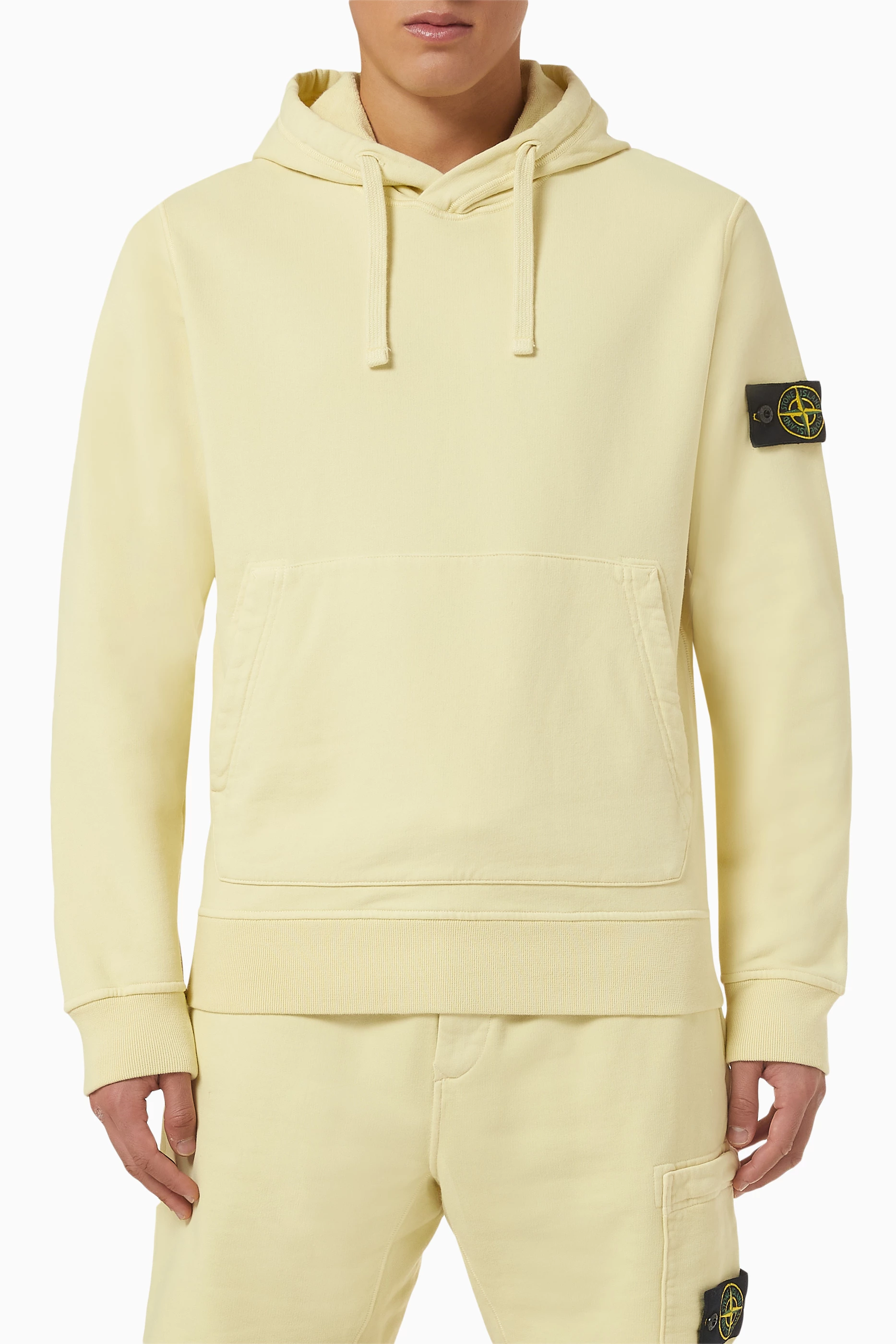 Stone island yellow hoodie store