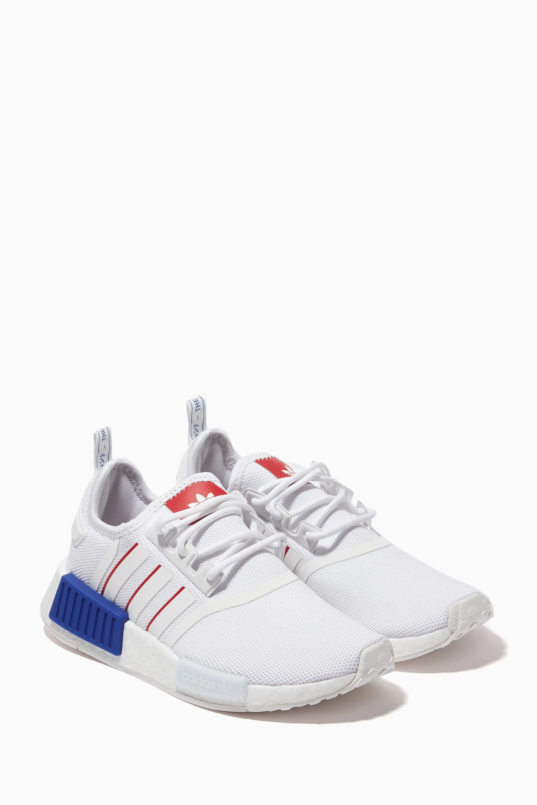 Buy adidas White NMD R1 Sneakers in Recycled Materials For Kids Online Ounass Saudi