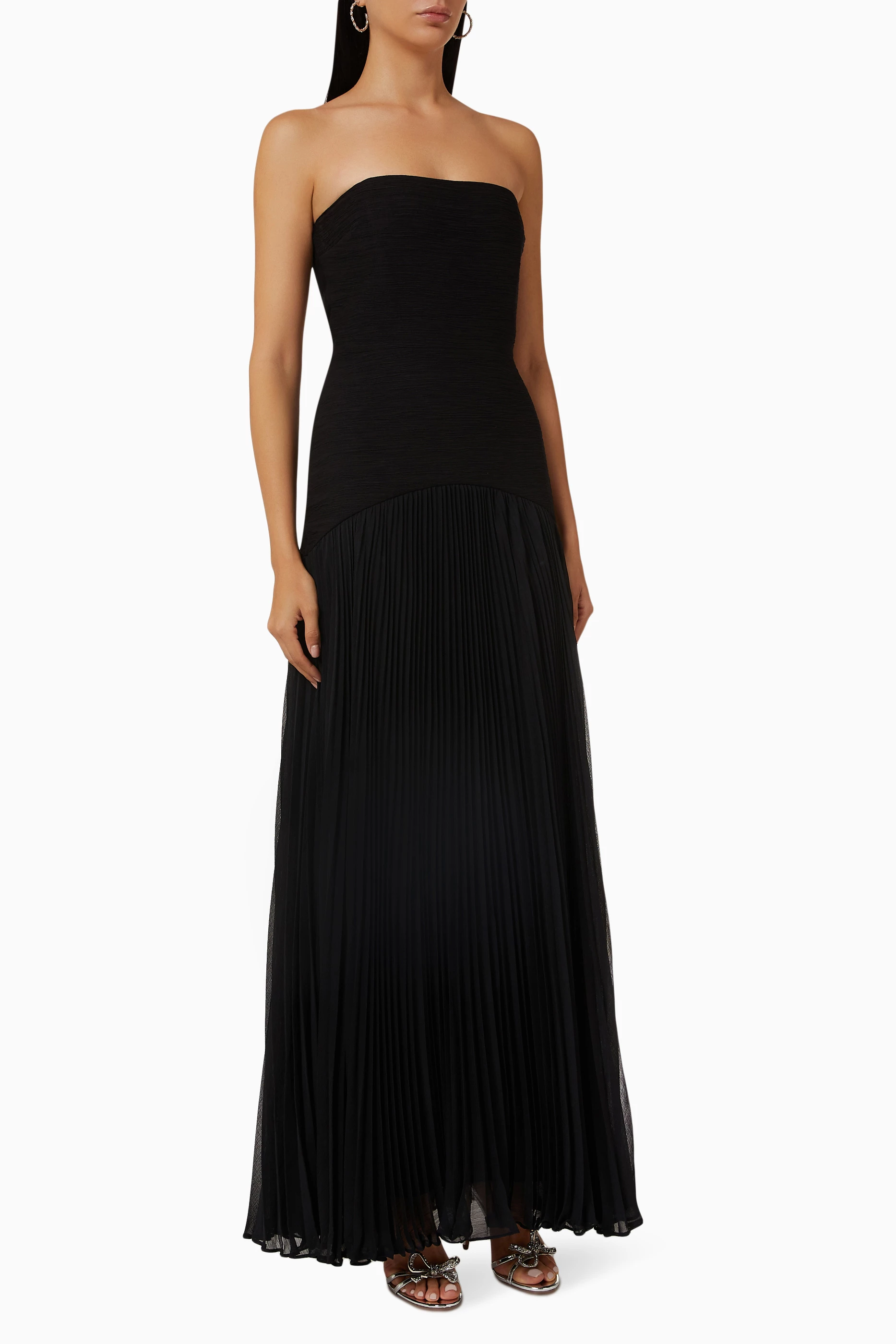 sunniva strapless drop-waist dress Brit Maxi Dress in Dusty Pink main image 0