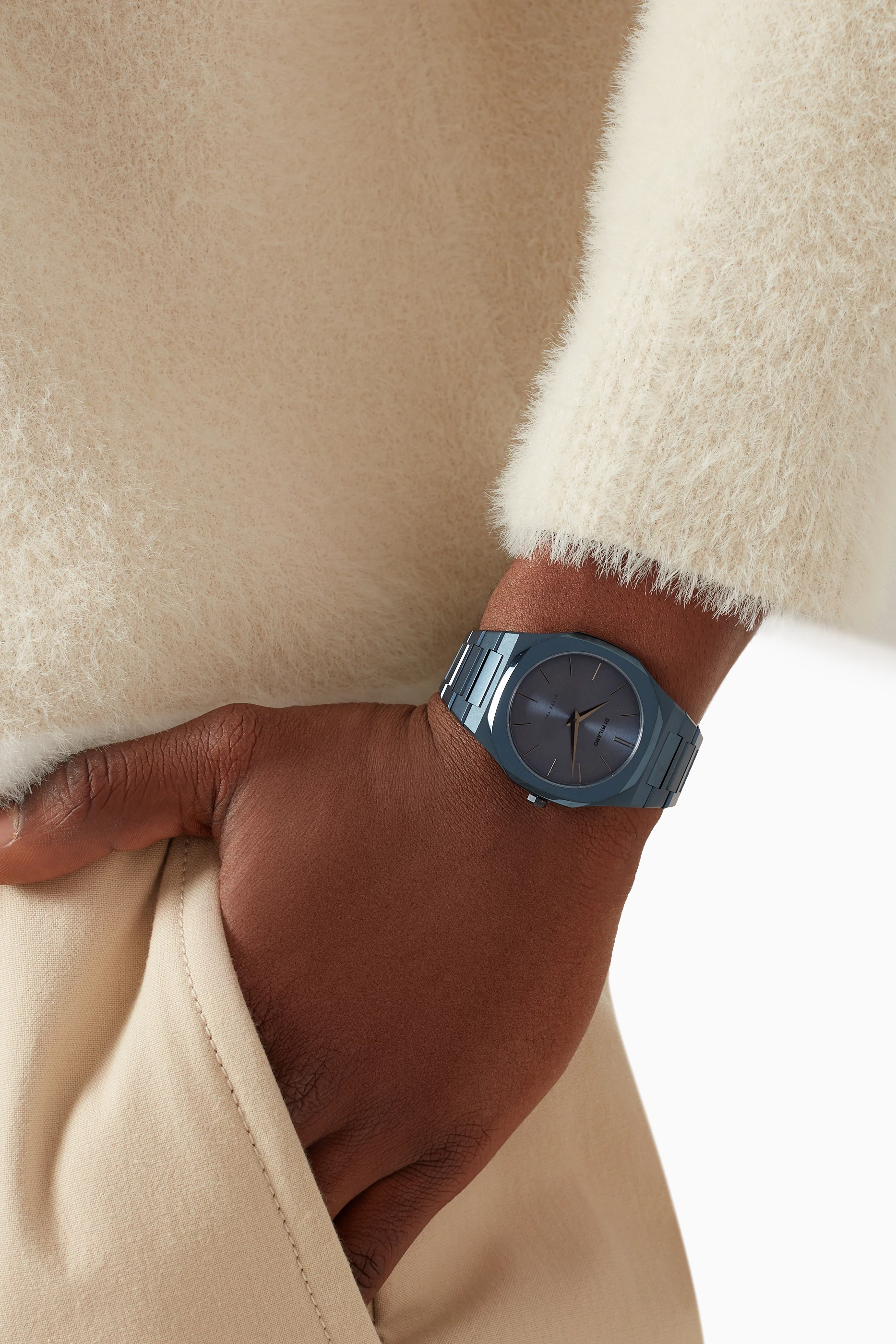 Buy D1 Milano Blue Midnight Ultra Thin Monoblock Watch, 40mm