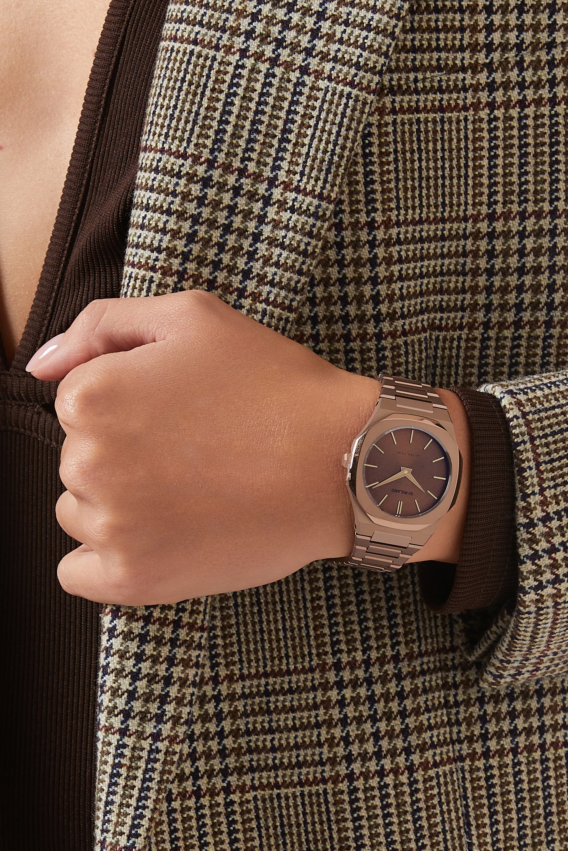 Buy D1 Milano Brown Chocolatino Ultra Thin Bracelet Watch