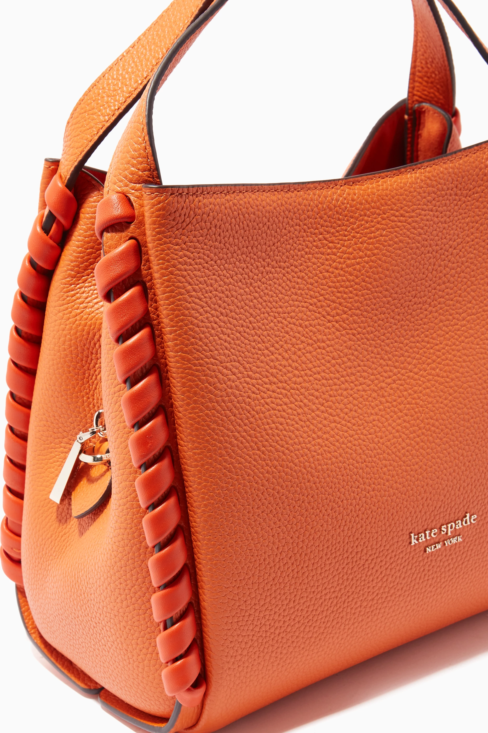 Buy Kate Spade New York Orange Medium Knott Whipstitch Crossbody Tote Bag in Leather For Women Online Ounass Saudi